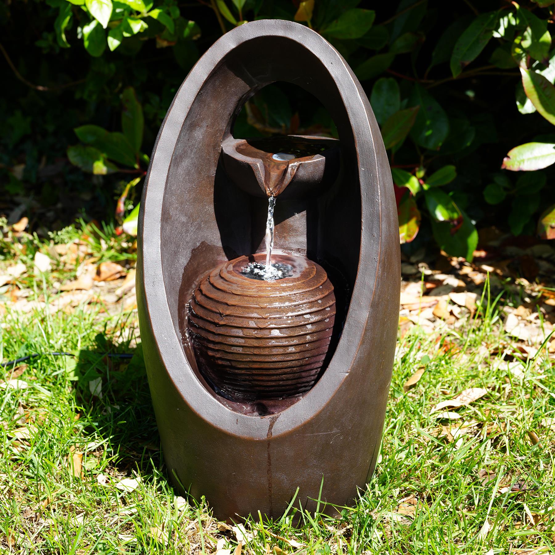Oval Design Water Feature Outdoor With LED by GEEZY - The Magic Toy Shop