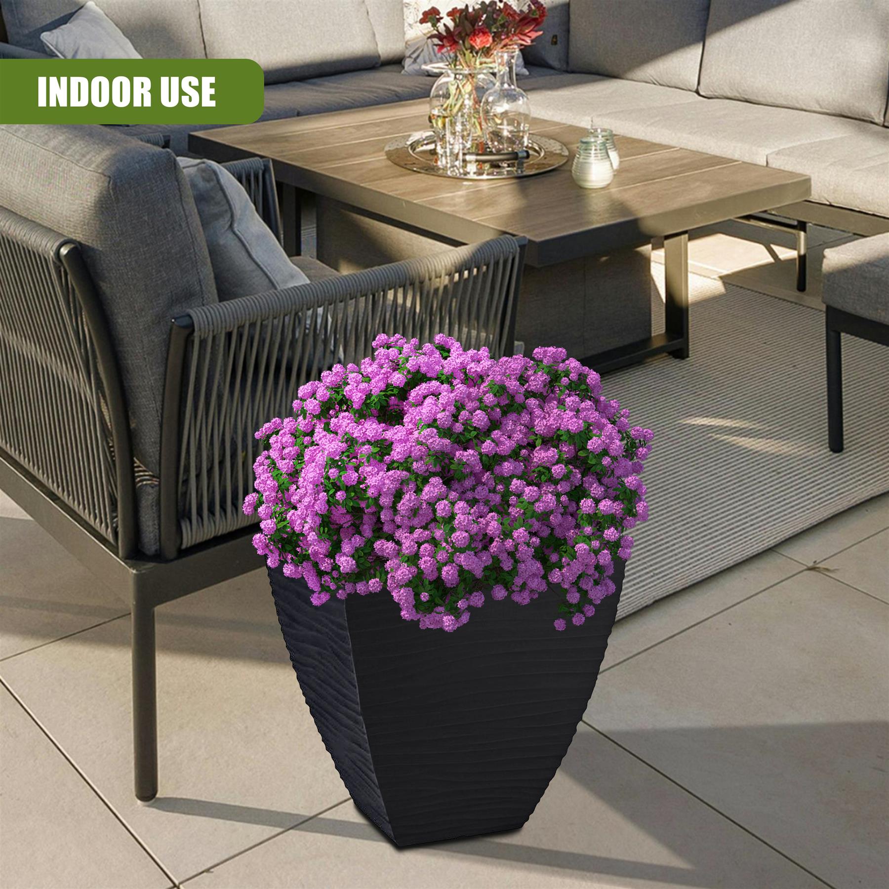 Large Flower Pot - Waves Pattern