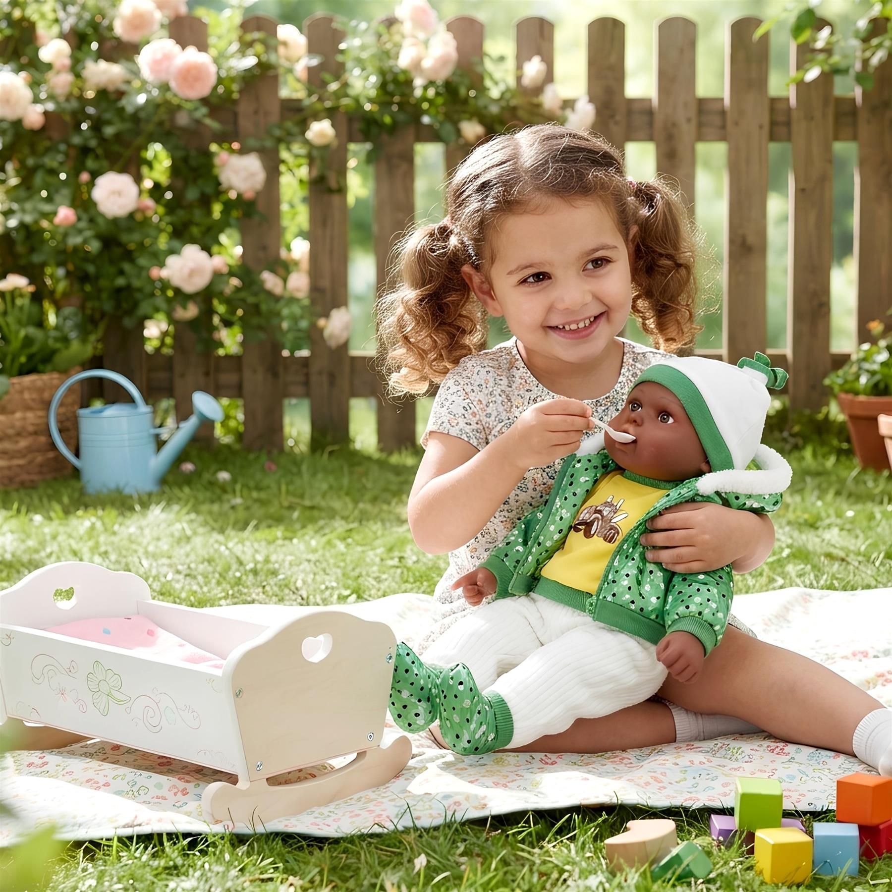BiBi Black Baby Doll "Grean Pea" (50 cm / 20")