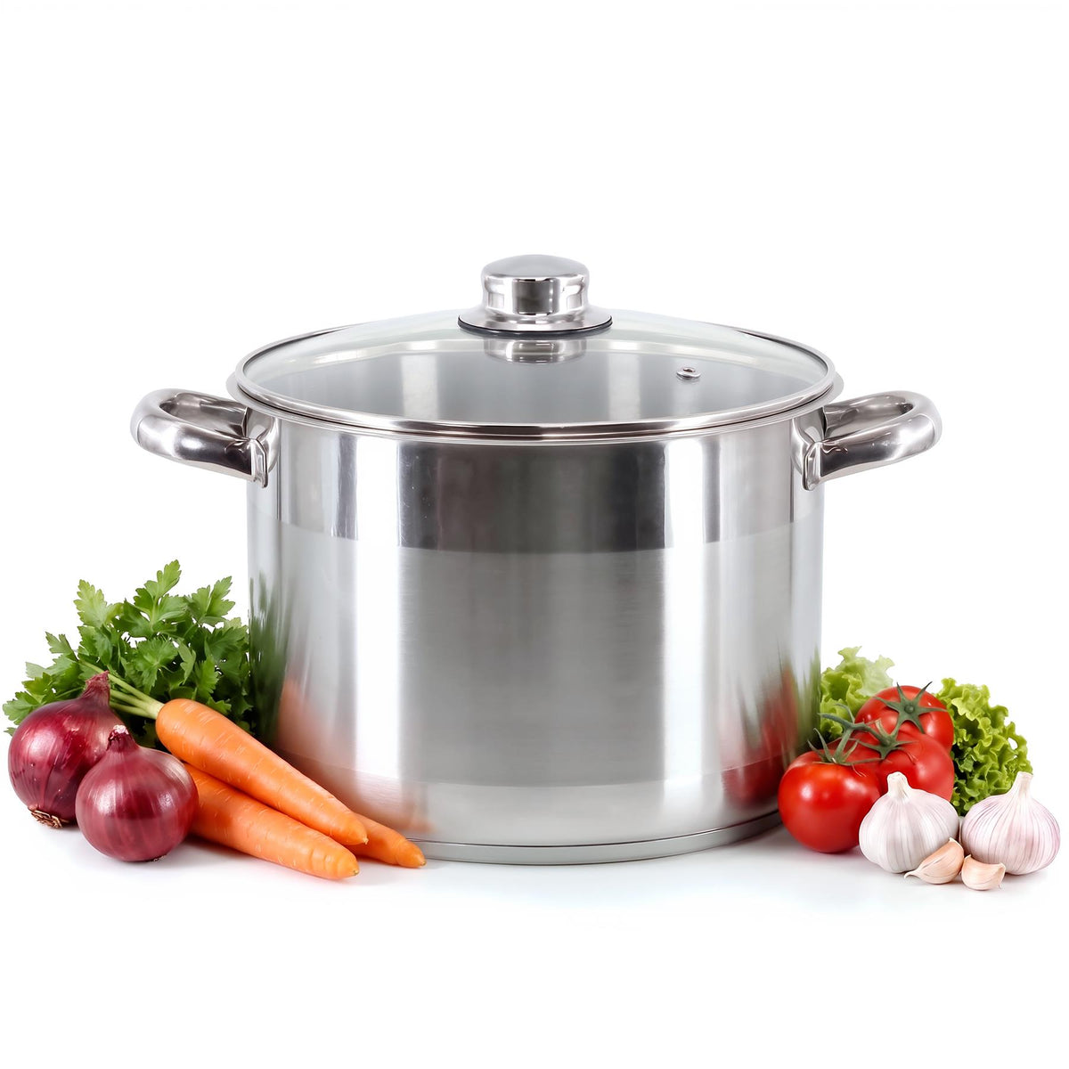 Stainless Steel Stock Pot with Lid - 7.5 L