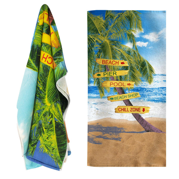 GOD ONLY KNOWS ☺︎︎︎︎SIGNATURELOGOBEACH TOWEL Beach Signs Design Large Towel by GEEZY | The Magic Toy Shop