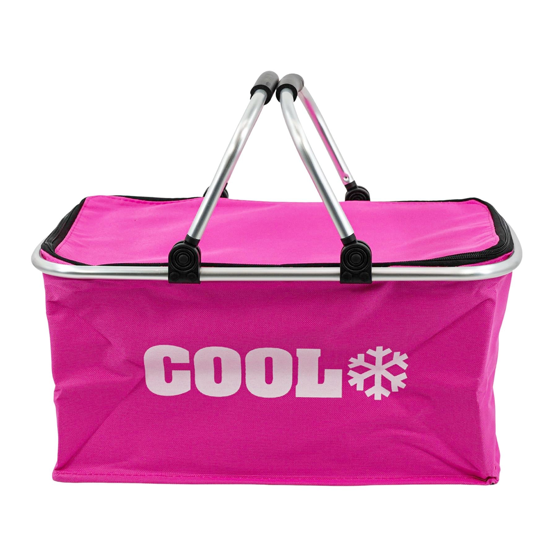 Pink Cooler Basket Bag