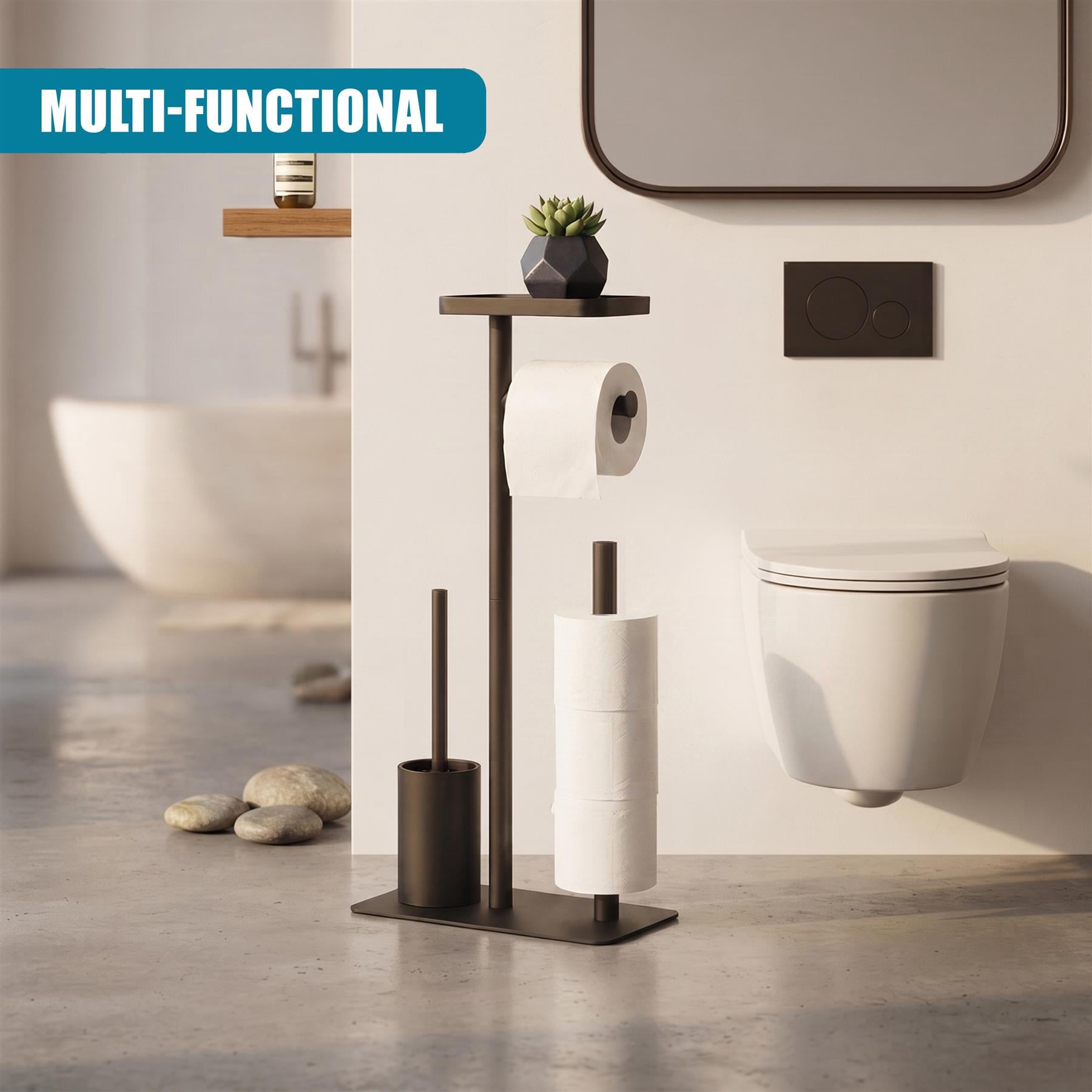 All-in-One Toilet Roll Holder