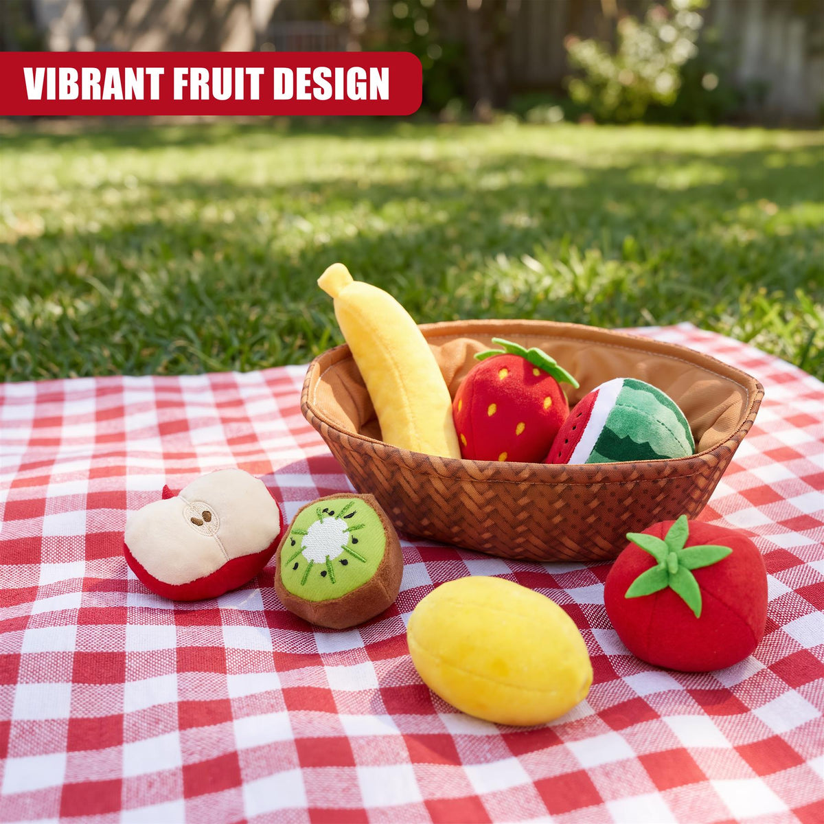 Fabric Fruit Basket Toy Set