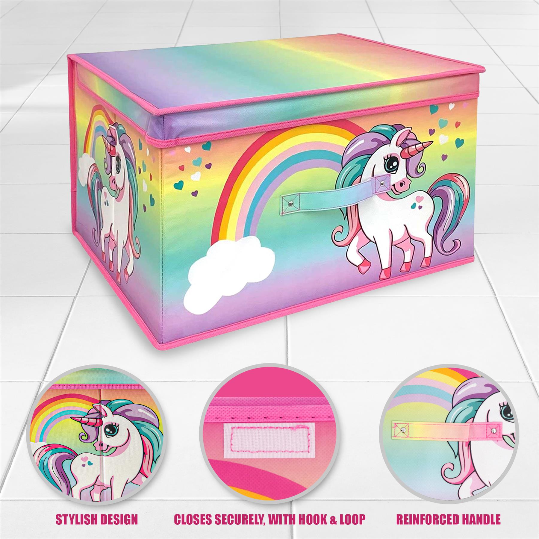 Rainbow Unicorn Storage Box