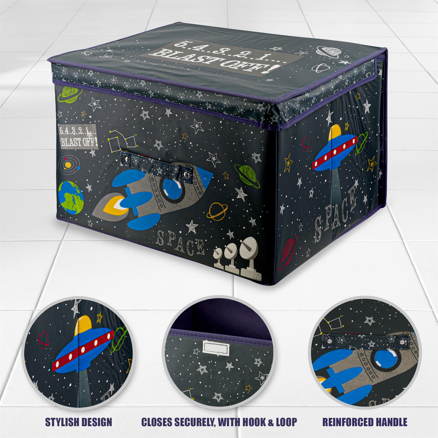 Space themed toy storage box - The Magic Toy Shop