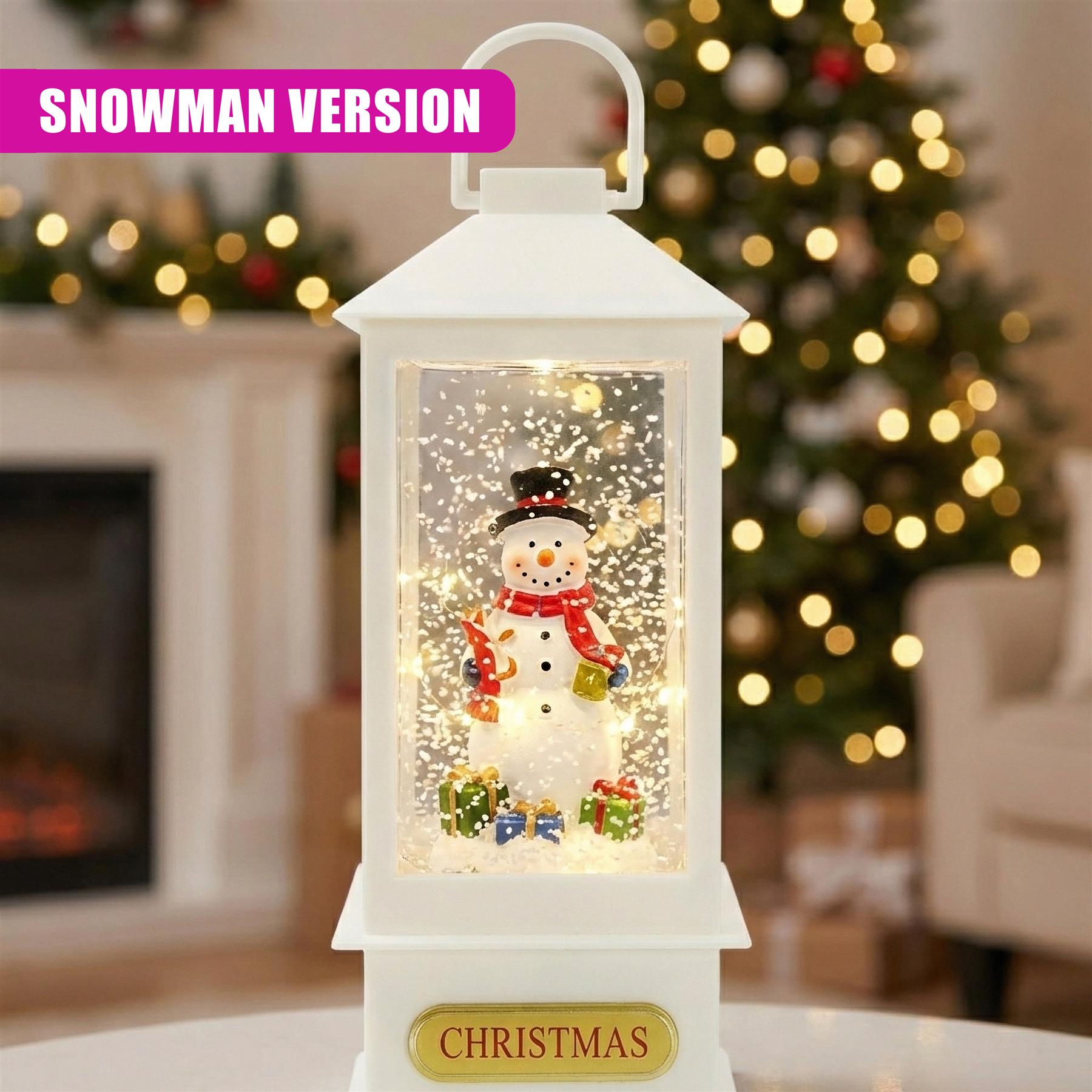 Christmas Lantern With 8 Songs, Light and Snow