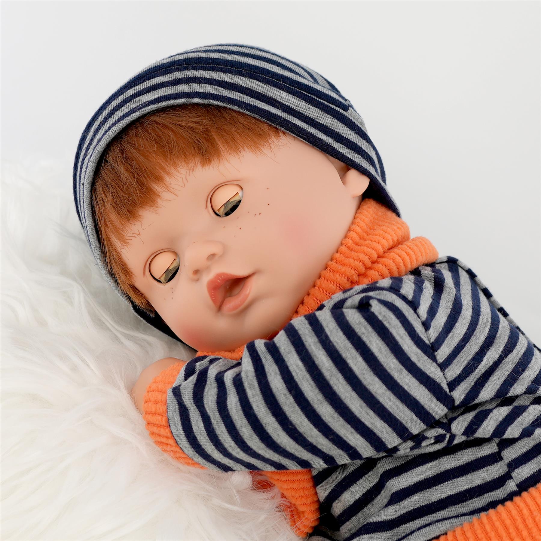 BiBi Doll BiBi Sleeping Ginger Boy Doll (45 cm / 18")