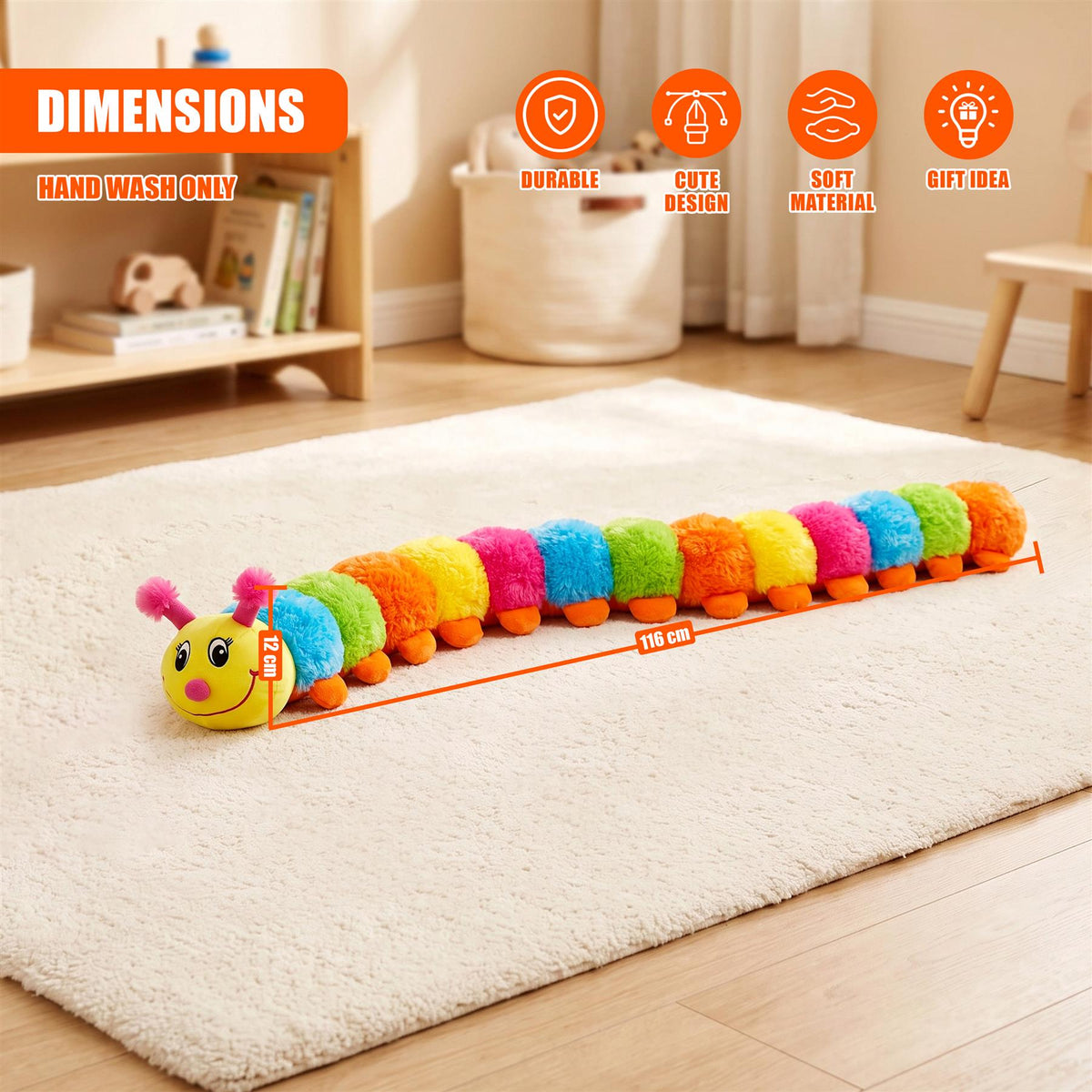 Caterpillar Plush Toy, 116cm