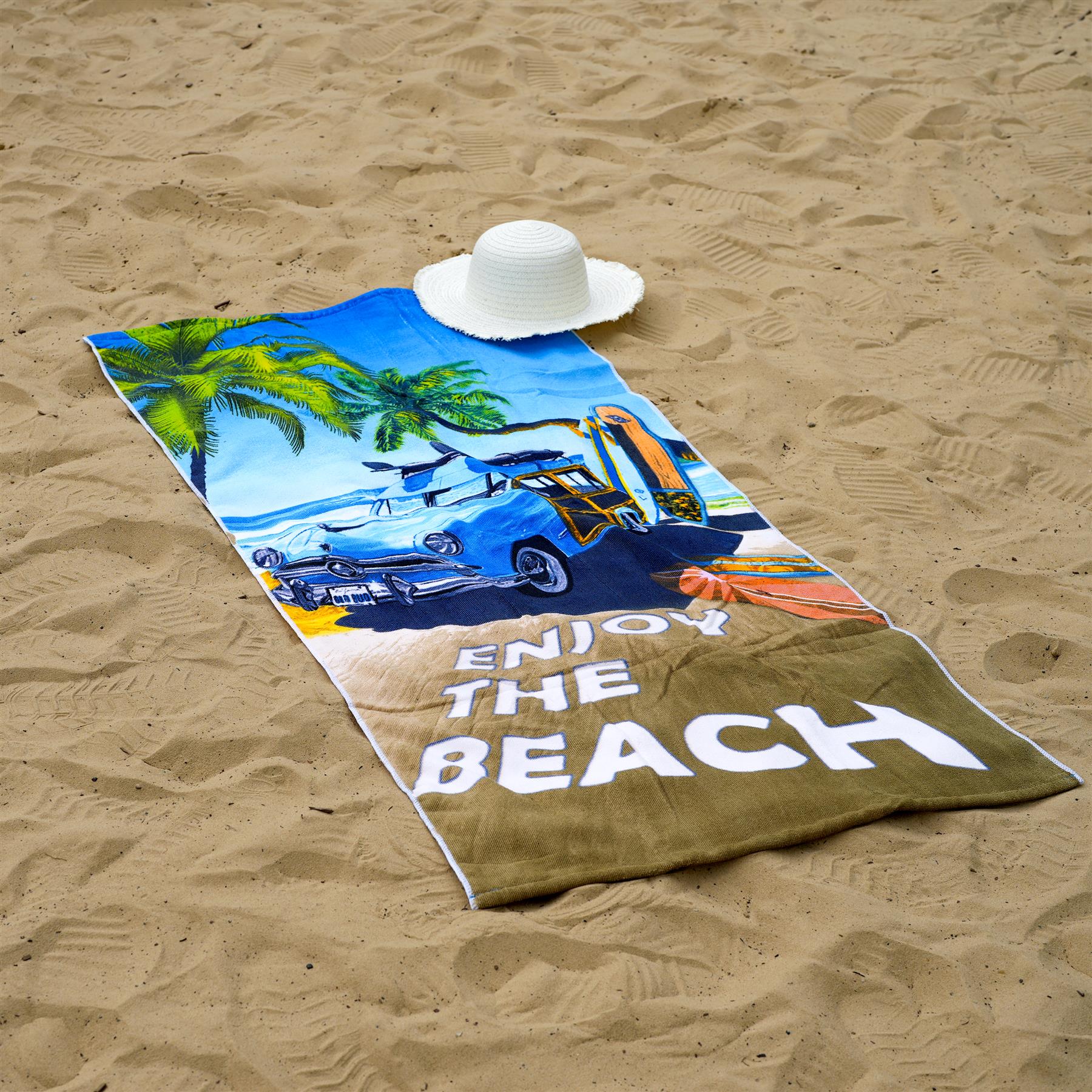 Geezy Enjoy The Beach Design Large Towel