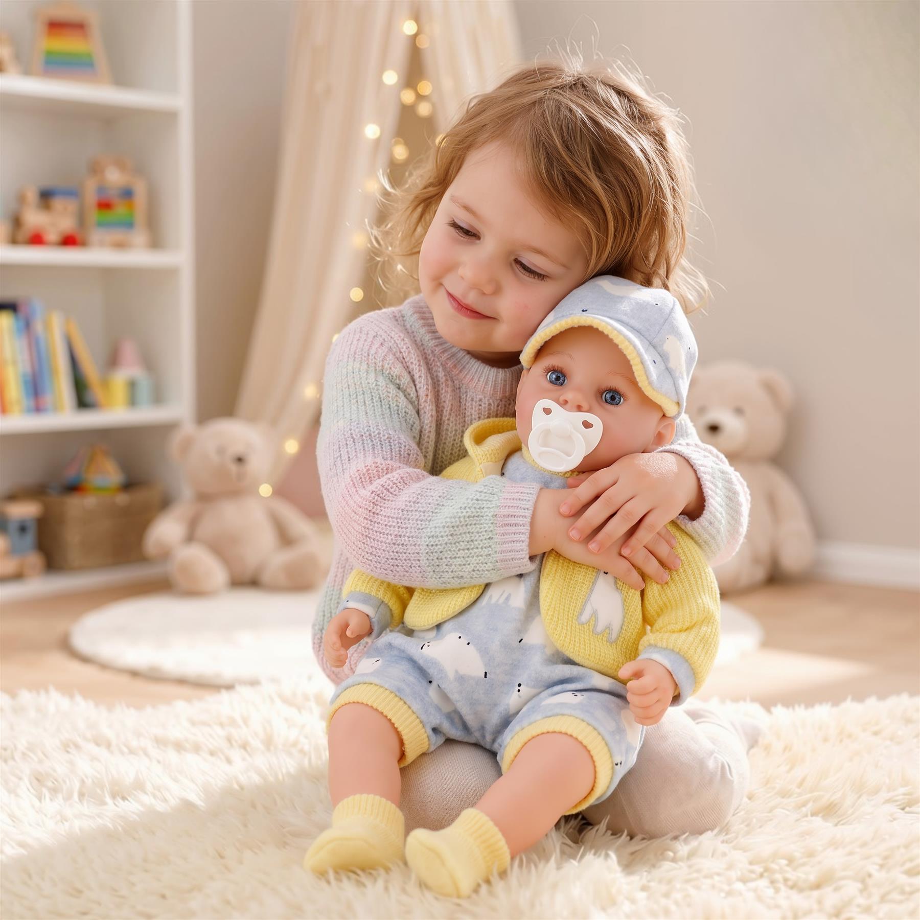 Baby Doll With Dummy & Sounds Yellow