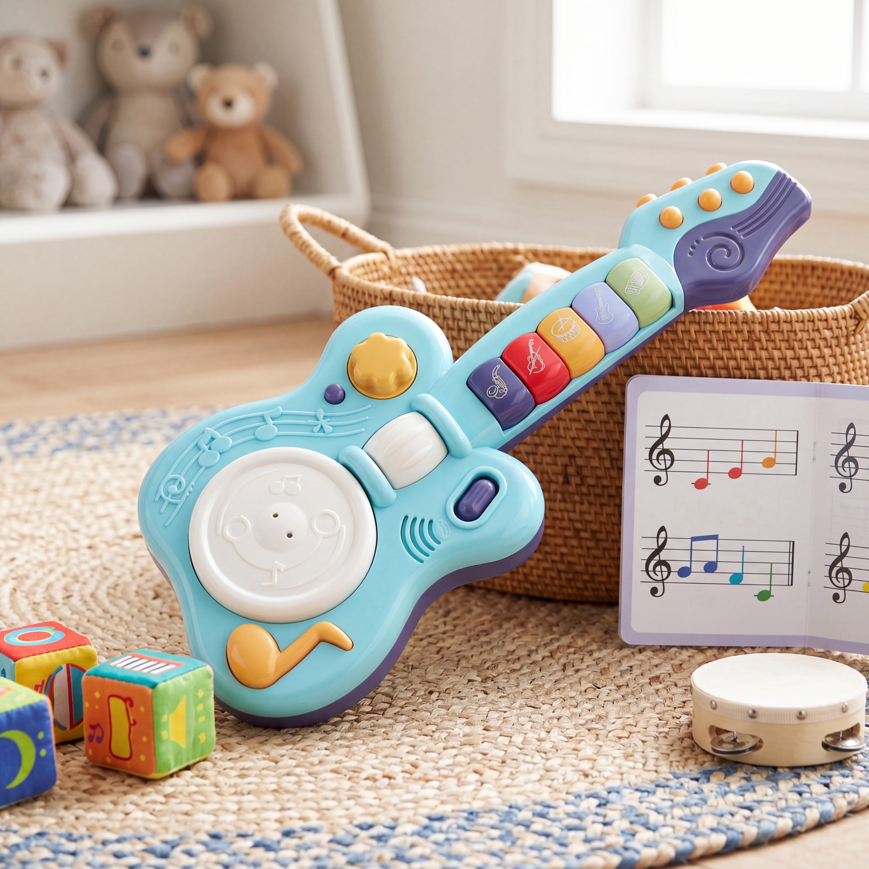 Toddler Guitar With Button Activated Musical Sounds