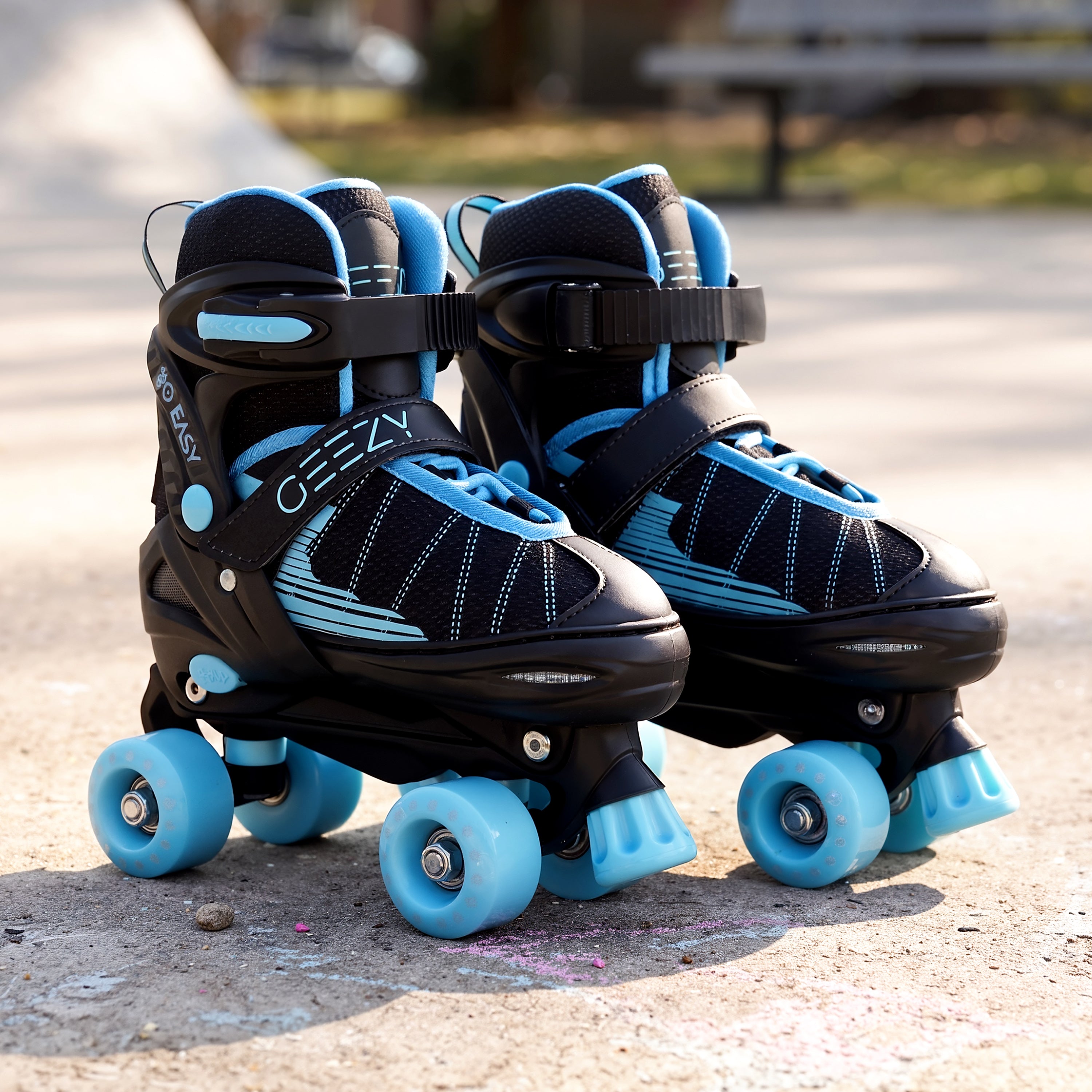 Blue Kids Adjustable Roller Skates