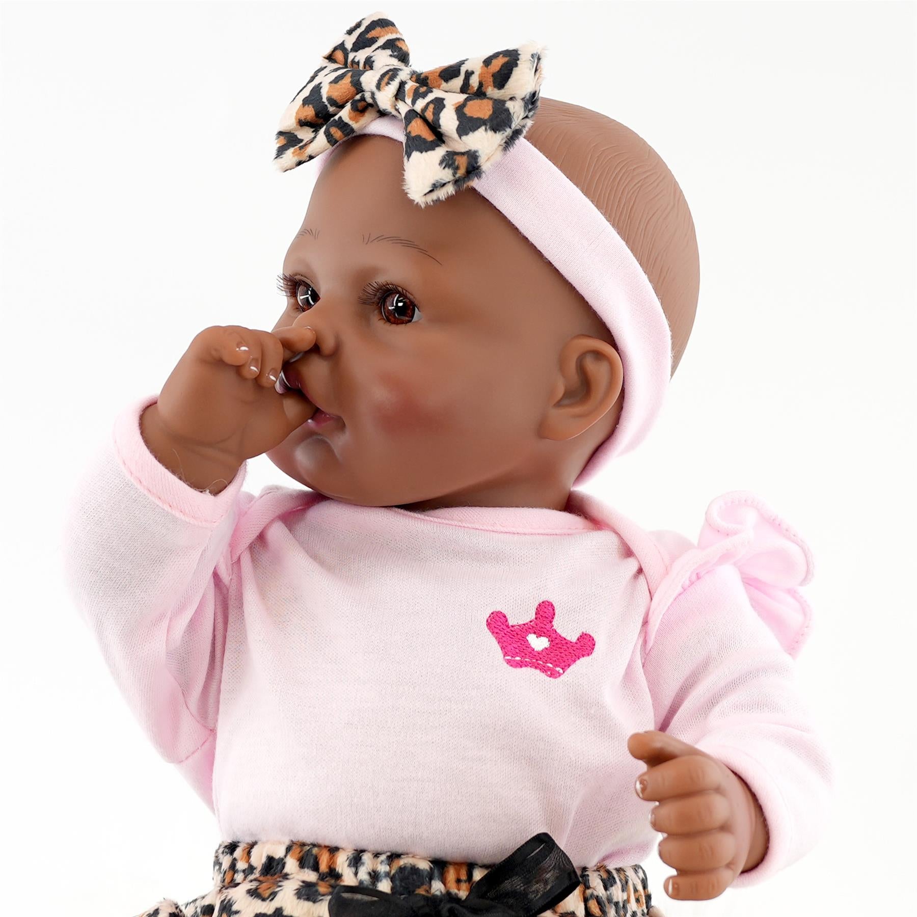 BiBi Black Doll Reborn Girl "Iris" (43 cm / 17")