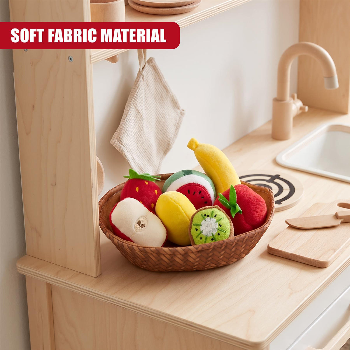 Fabric Fruit Basket Toy Set