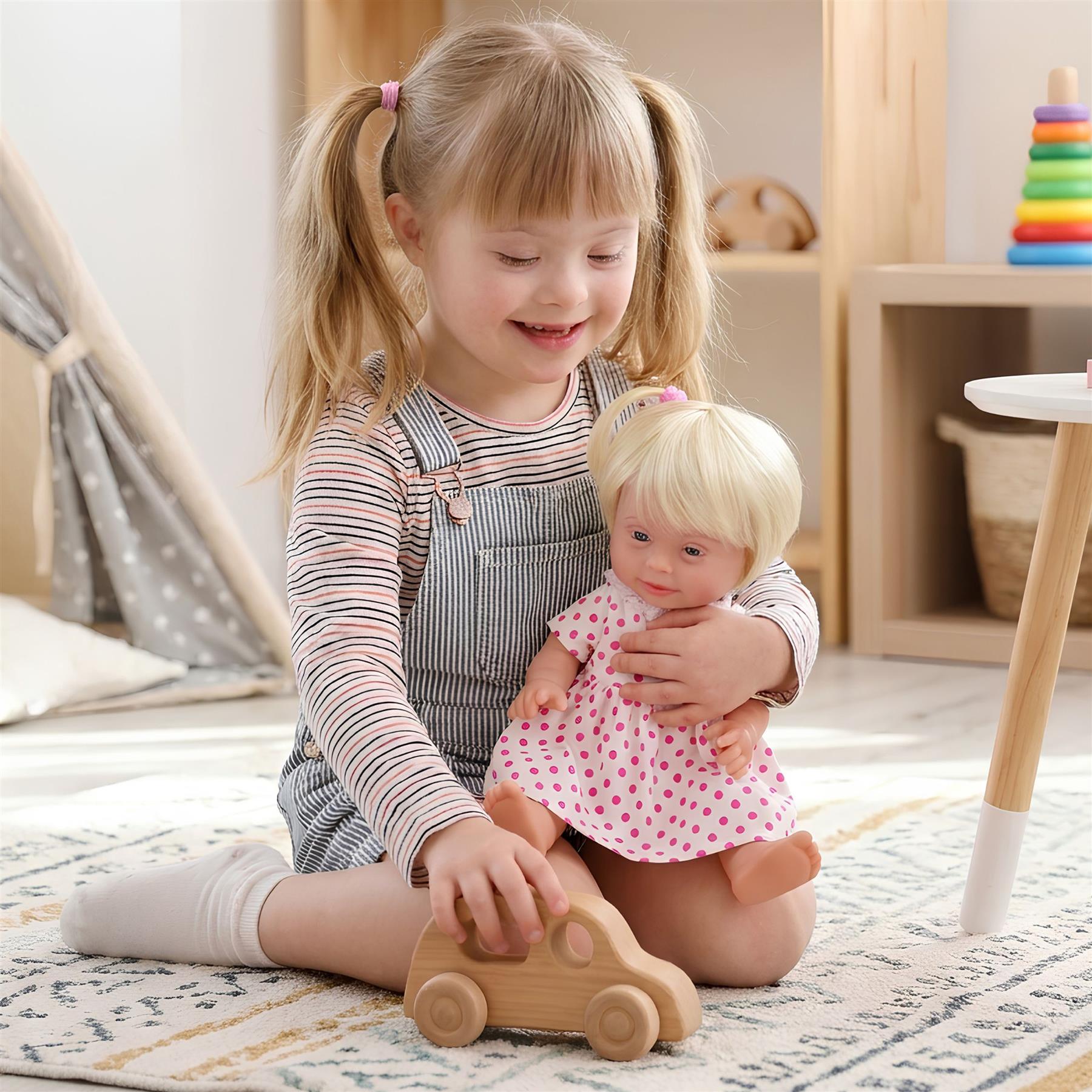 BiBi Doll Down Syndrome Girl - Blonde Hair (36 cm / 14")