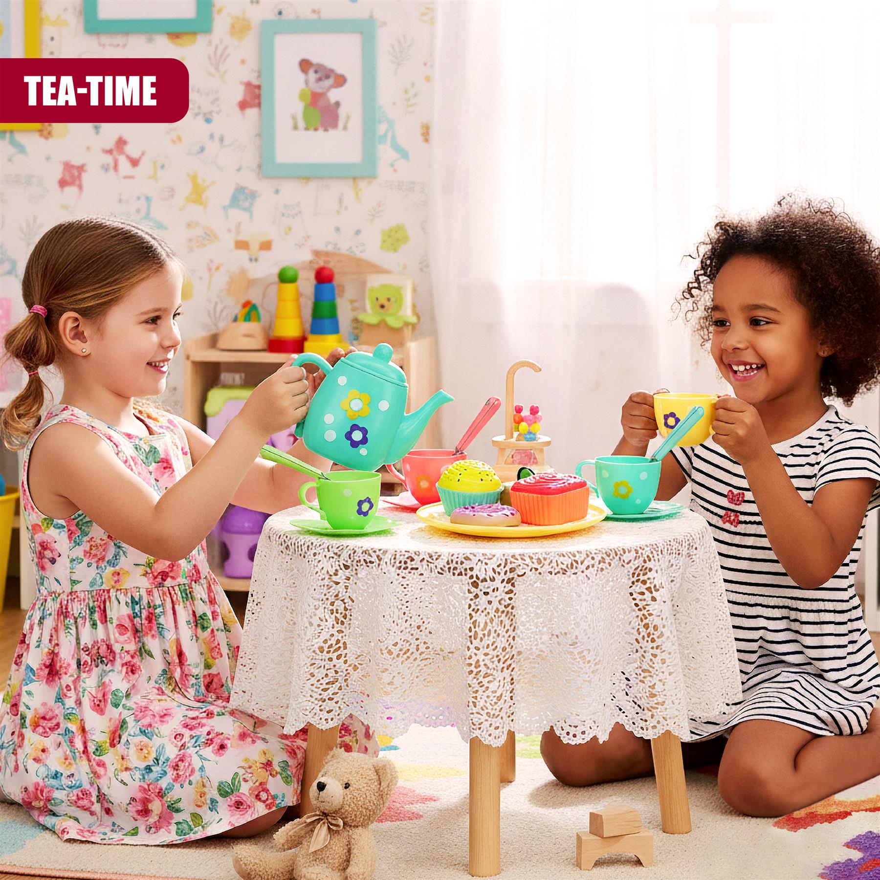Children's Pretend Tea Playset