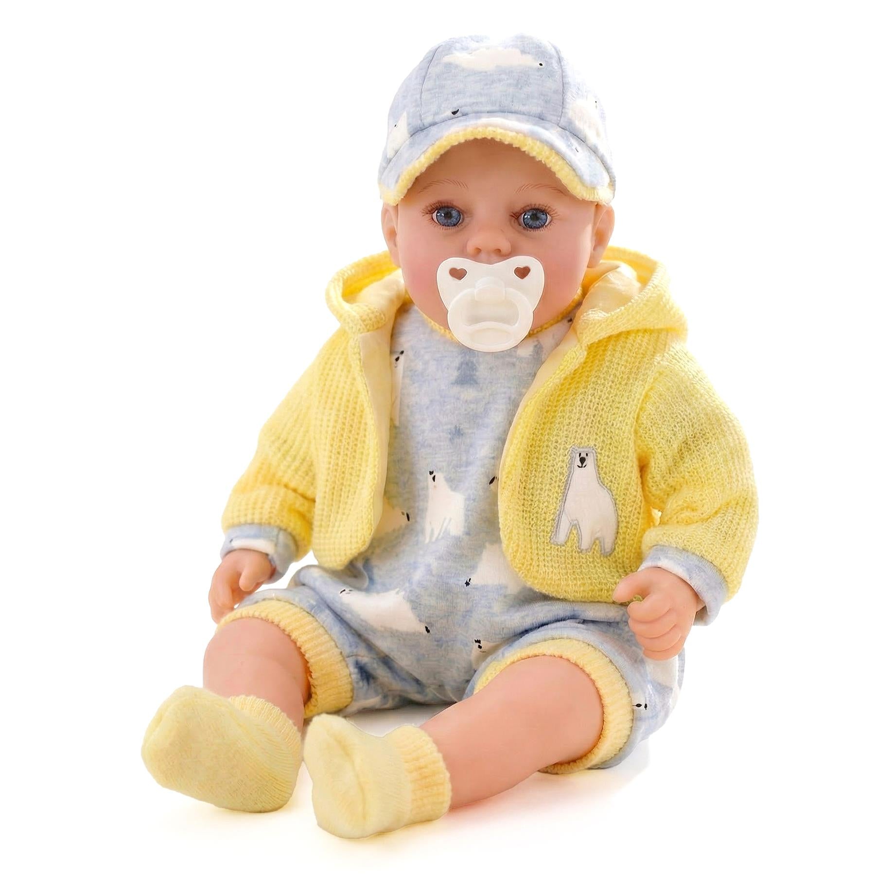 Baby Doll With Dummy & Sounds Yellow