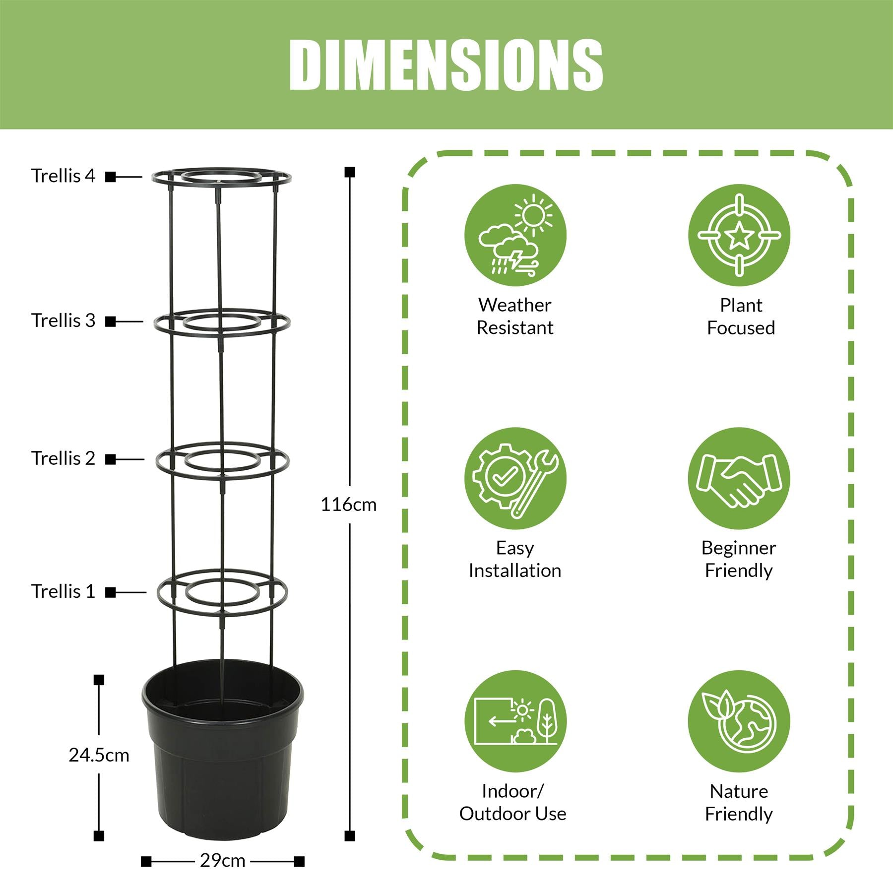 "Self-watering tomato planter with 4 tiers, ideal for urban gardens or balconies. The Magic Toy Shop."