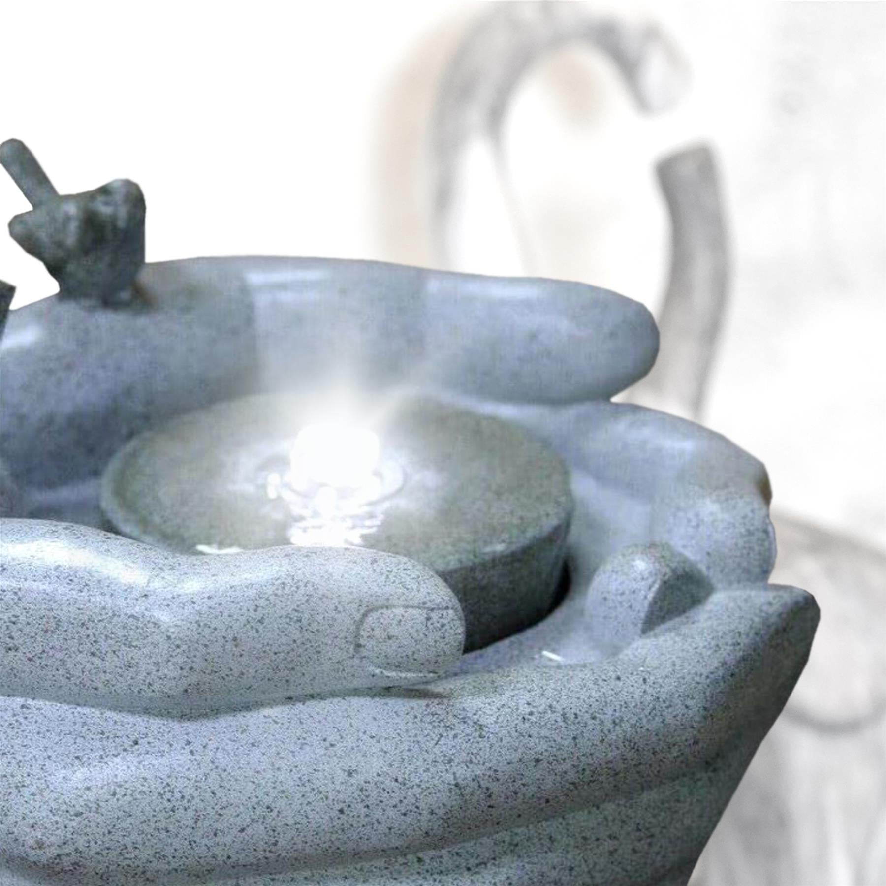 Cupped Hands Water Feature Outdoor With LED by GEEZY - The Magic Toy Shop