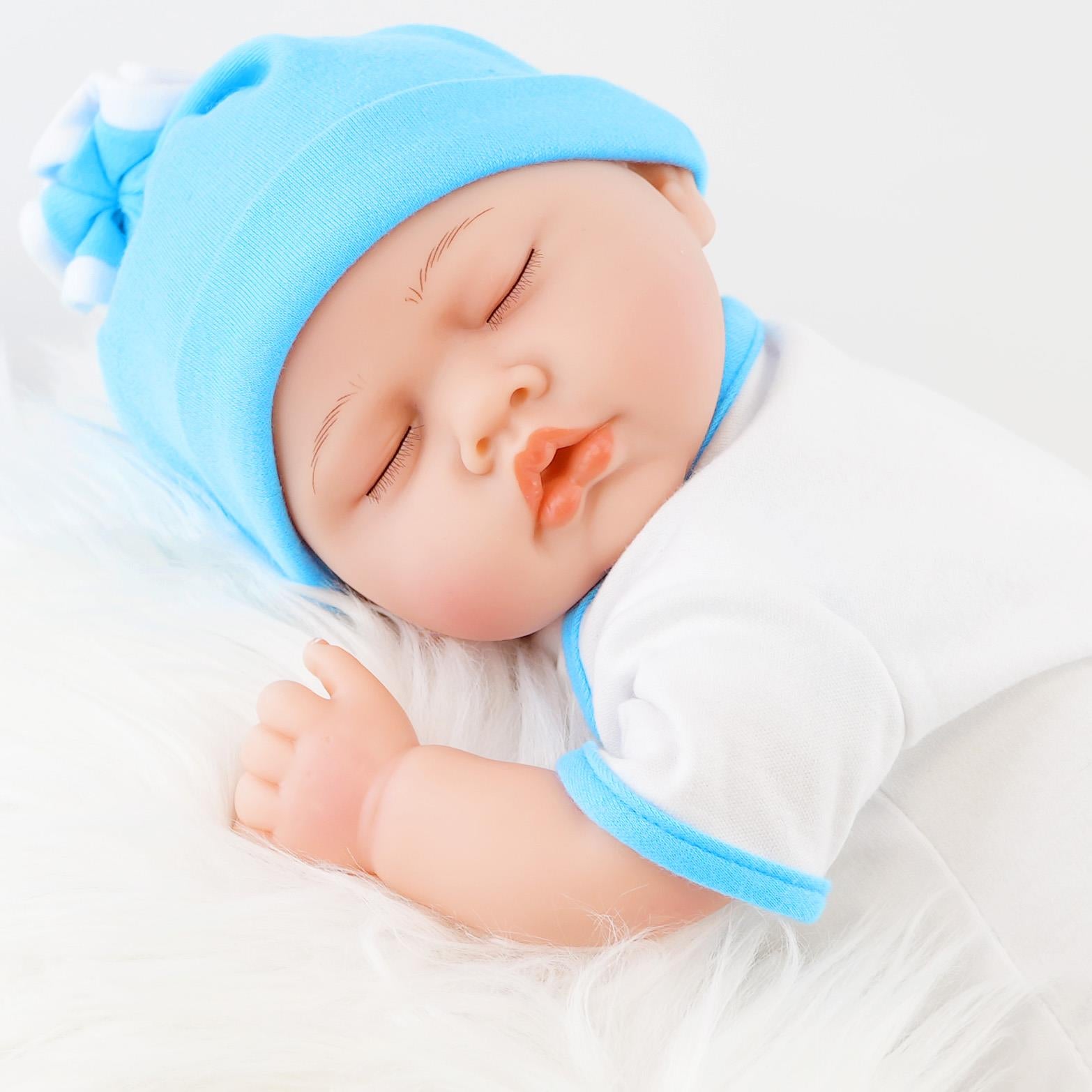 Lifelike Reborn Baby Sleeping Boy Doll 17" by BiBi Doll - The Magic Toy Shop