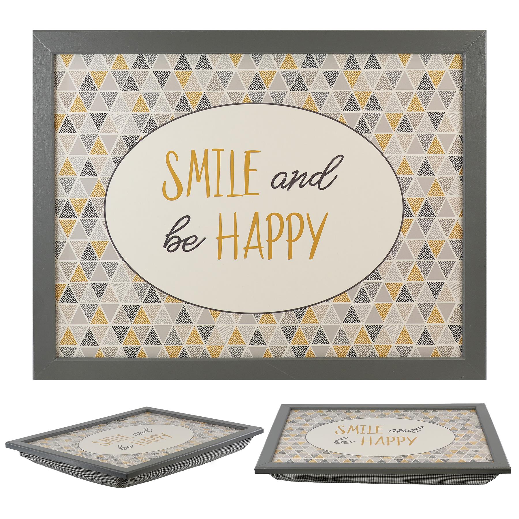 Smile and Be Happy Lap Tray With Bean Bag Cushion