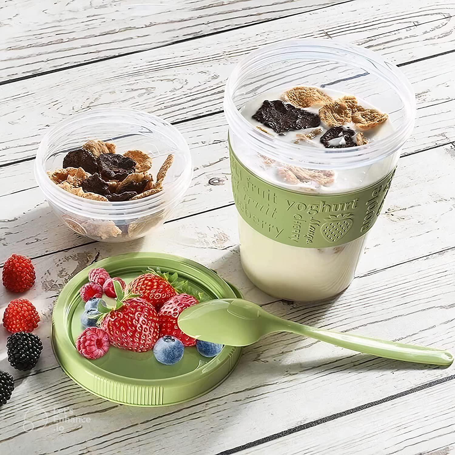 Yogurt Mug with Compartment and Spoon by Geezy - The Magic Toy Shop