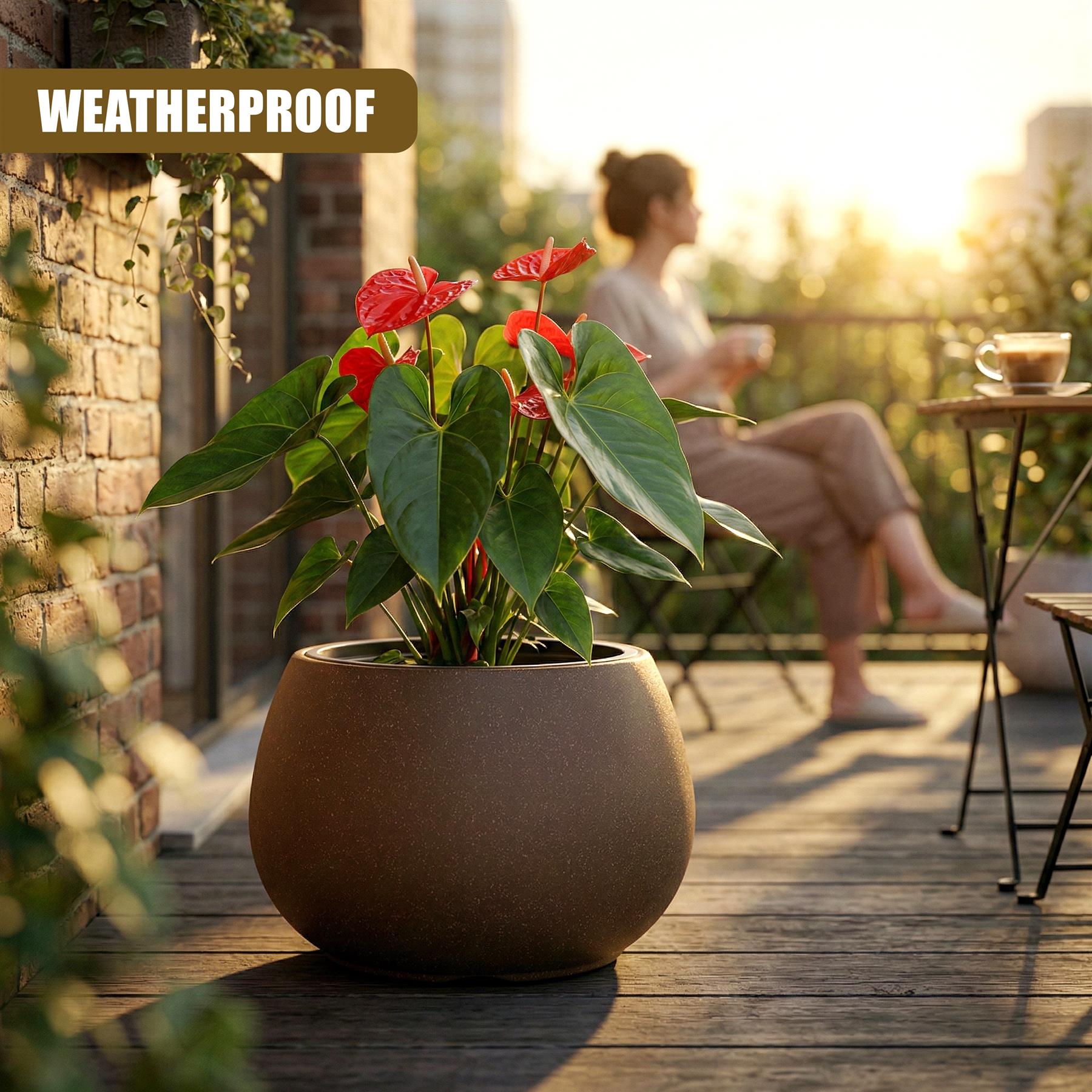 Round Flower Pot, 37 cm