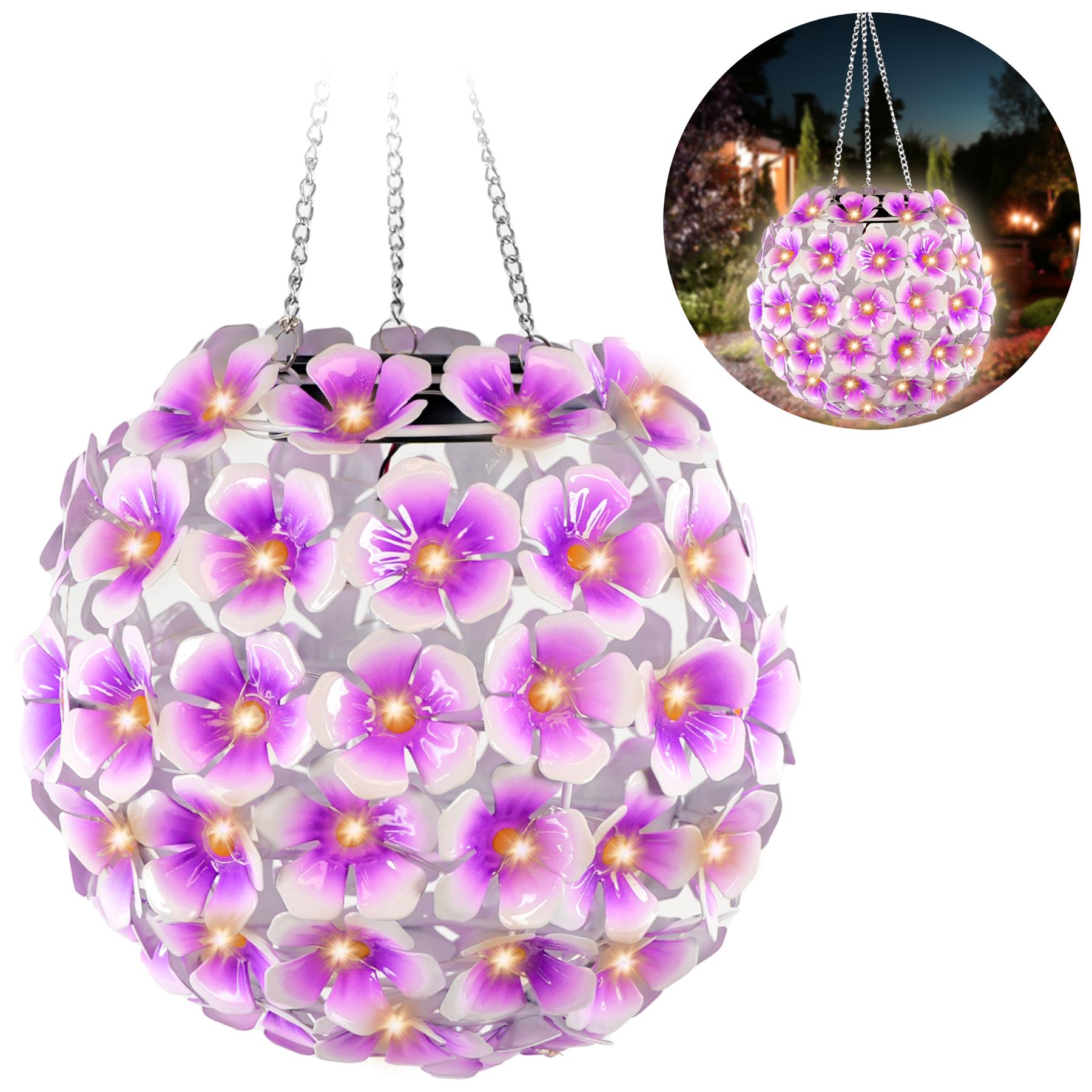 GEEZY Solar Hanging Flower Ball Light