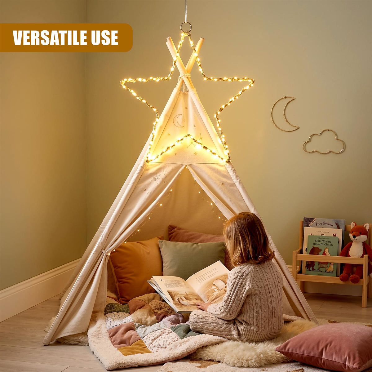 Star LED Fairy Light Gold Wire 50cm