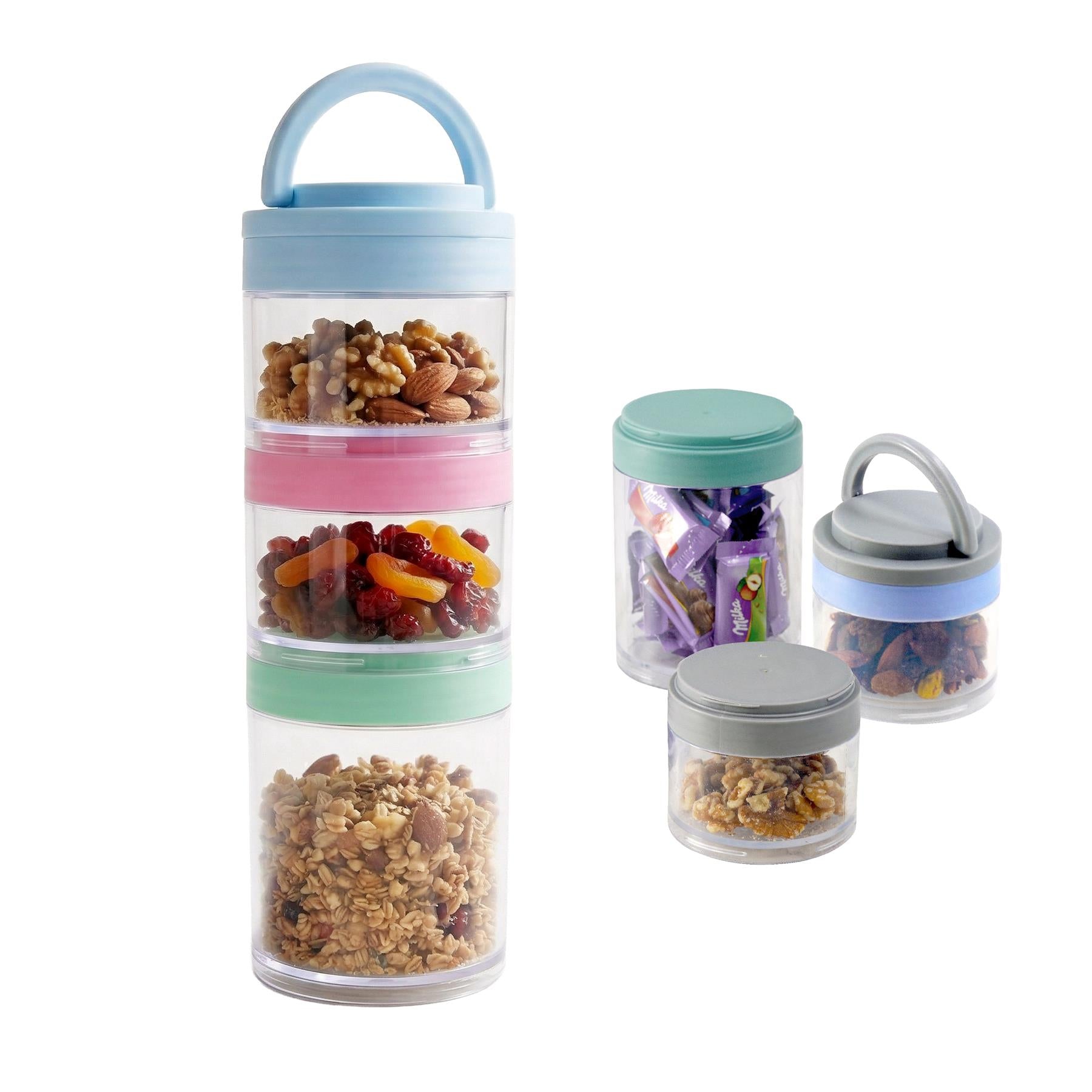 3 Piece Stackable Snack Pots