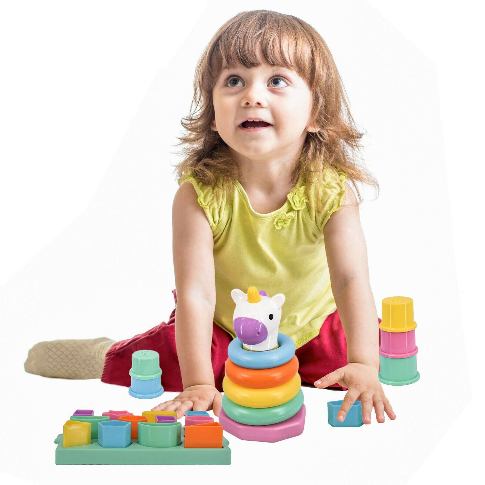 The Magic Toy Shop My 1st Sorting & Stacking Shapes Cups Rings Toy Set