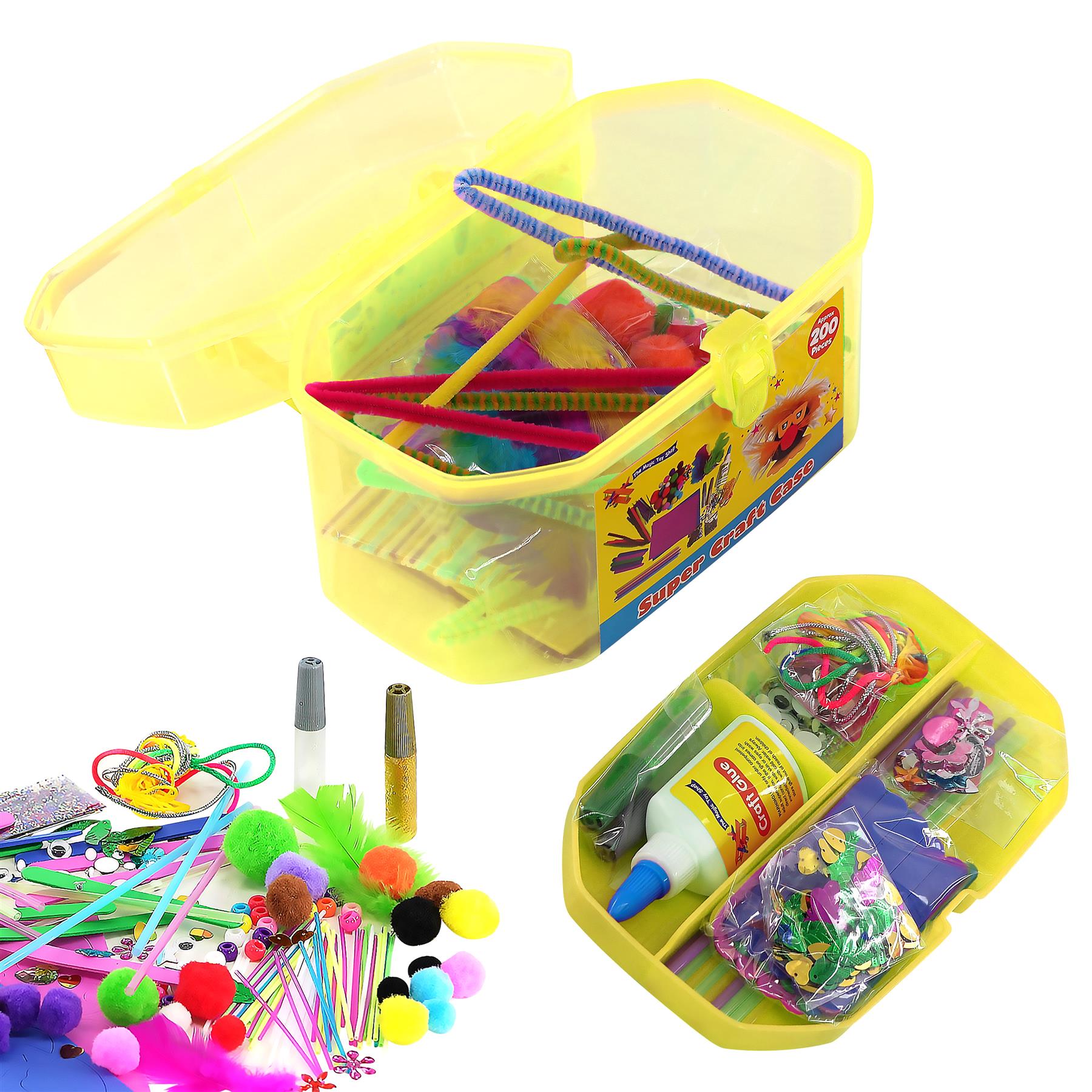 The Magic Toy Shop Yellow Kids Super Craft Carry Case