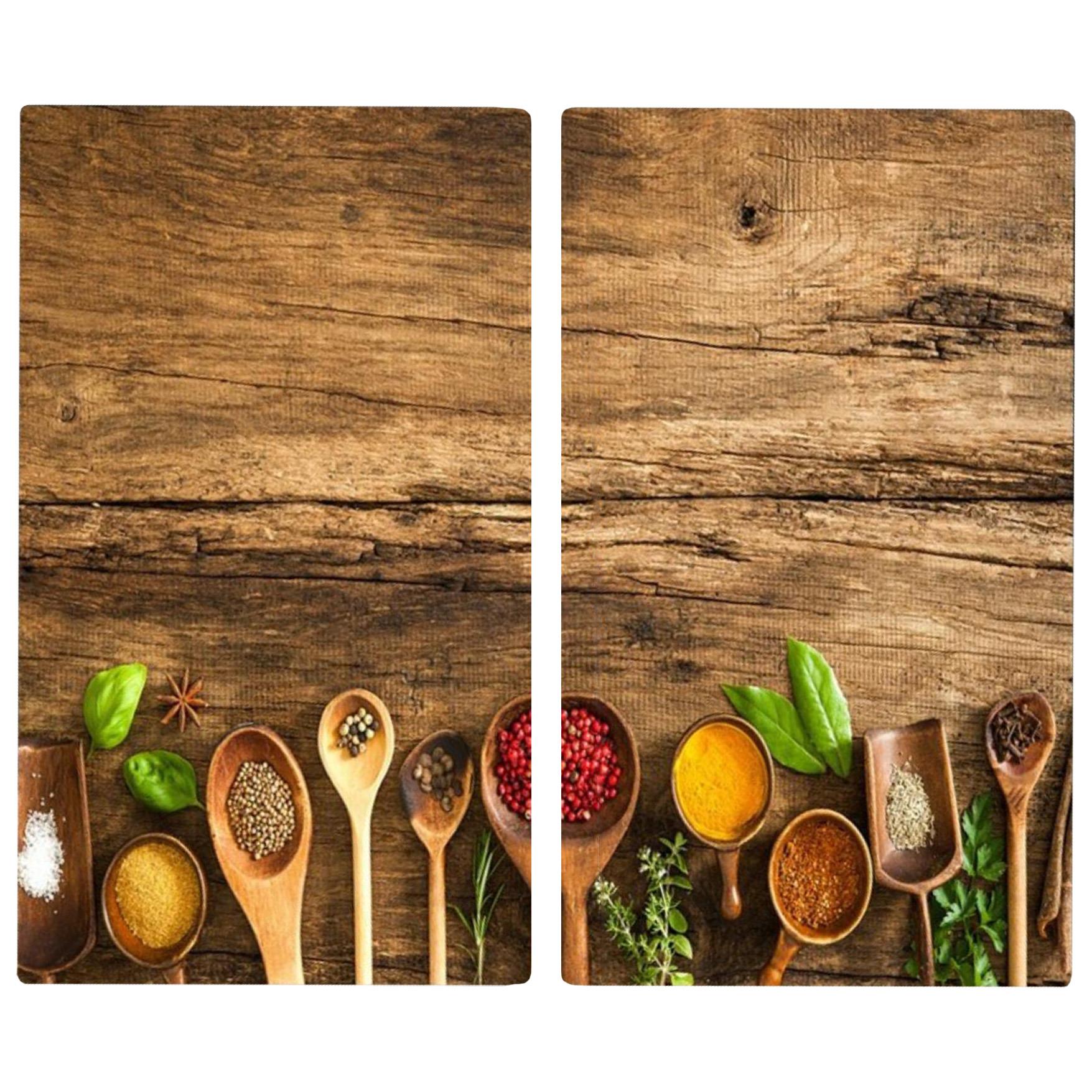 Glass Cutting Boards with Spice Design