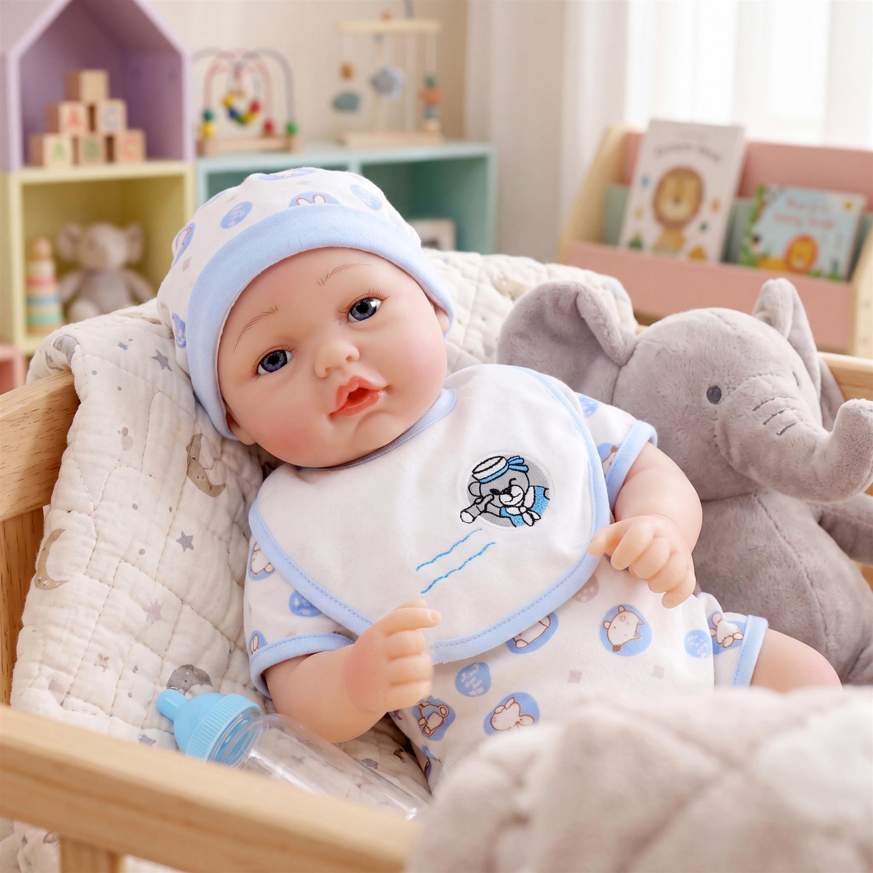 BiBi Doll Reborn Boy "Azul" (43 cm / 17")