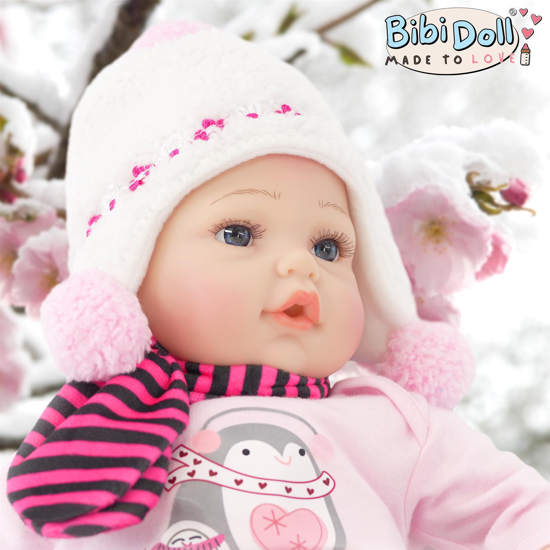 BiBi Doll BiBi Reborn Awake Girl "Snowflake" (43 cm / 17")