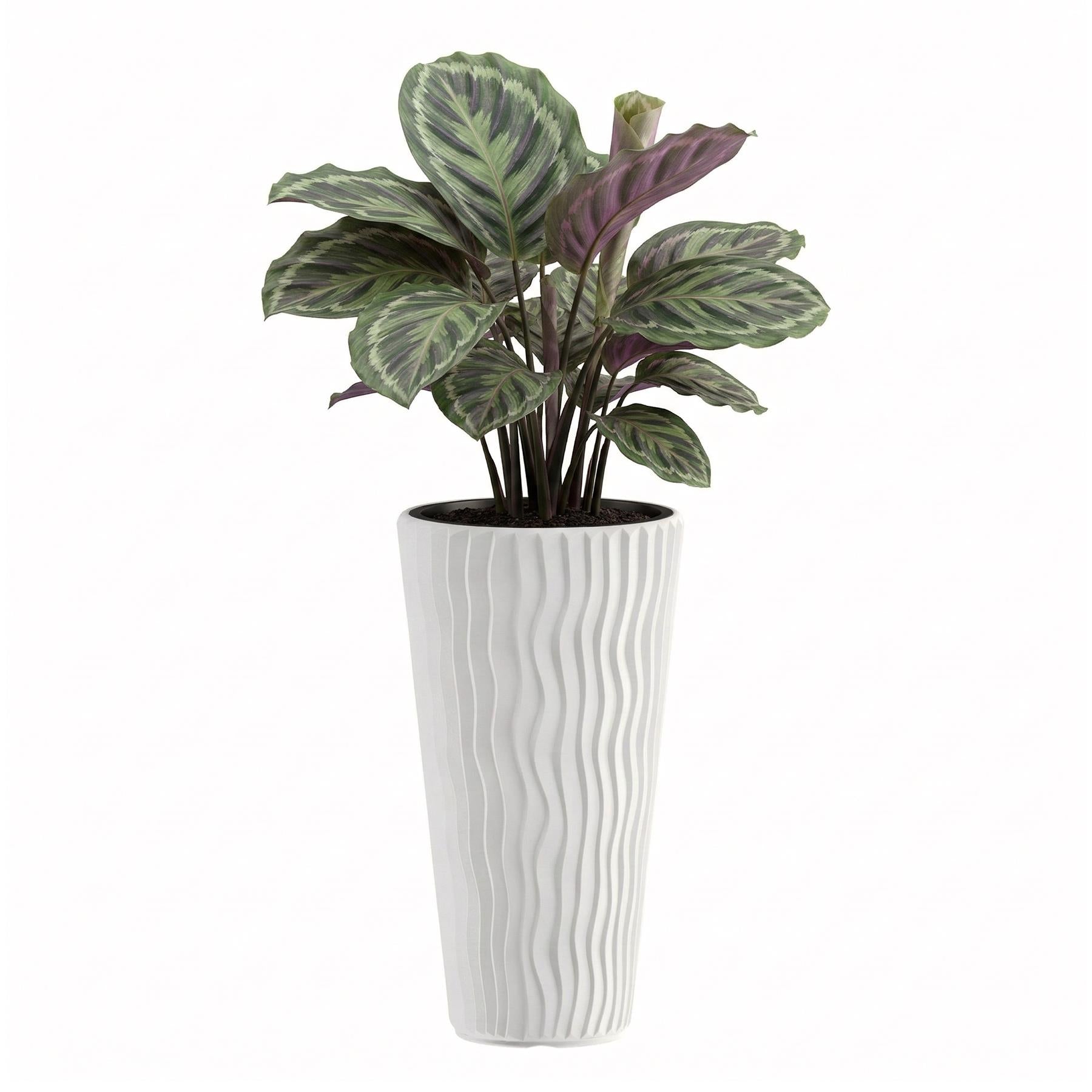 White Tall Flower Pot, 53.1 x 29.7 cm