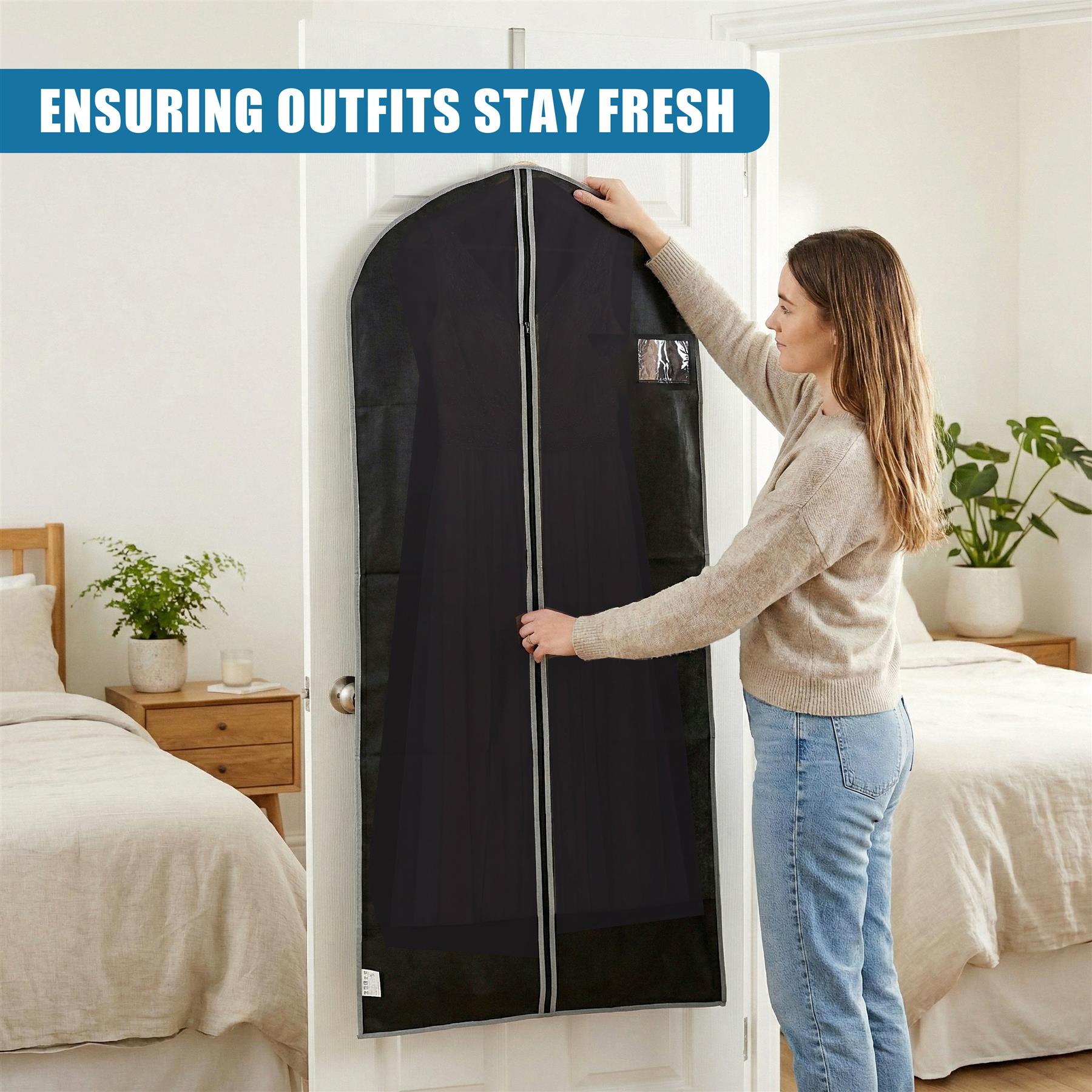 Garment Bags with Zip, Set of 2