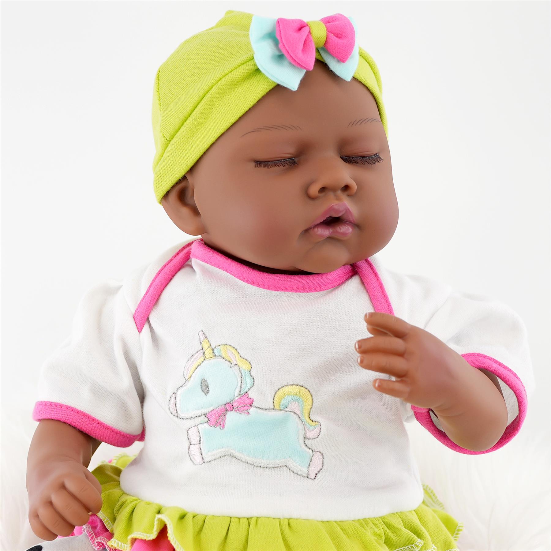 BiBi Black Doll Reborn Ethnic Sleeping Girl "Fay" (50 cm / 20") by BiBi Doll - The Magic Toy Shop