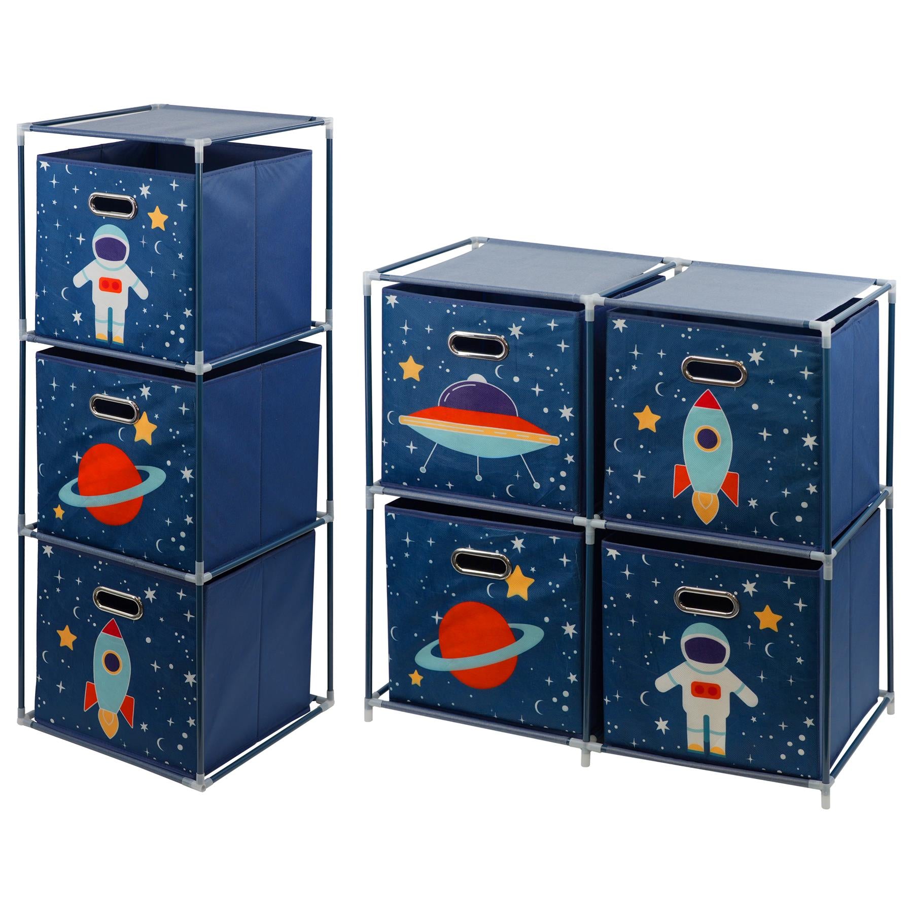 Kids Storage Cube Units, Space Theme