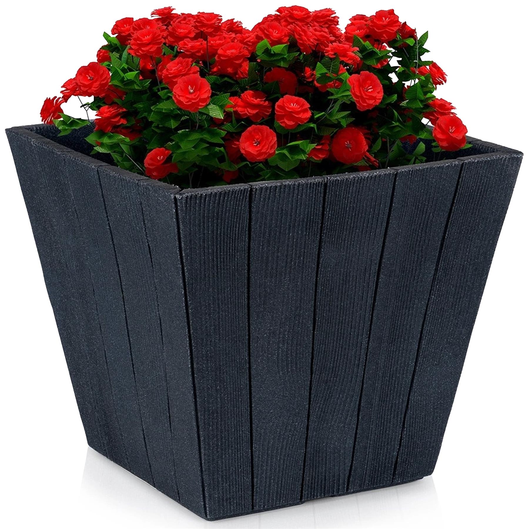 Large Flower Pot - Wooden Pattern