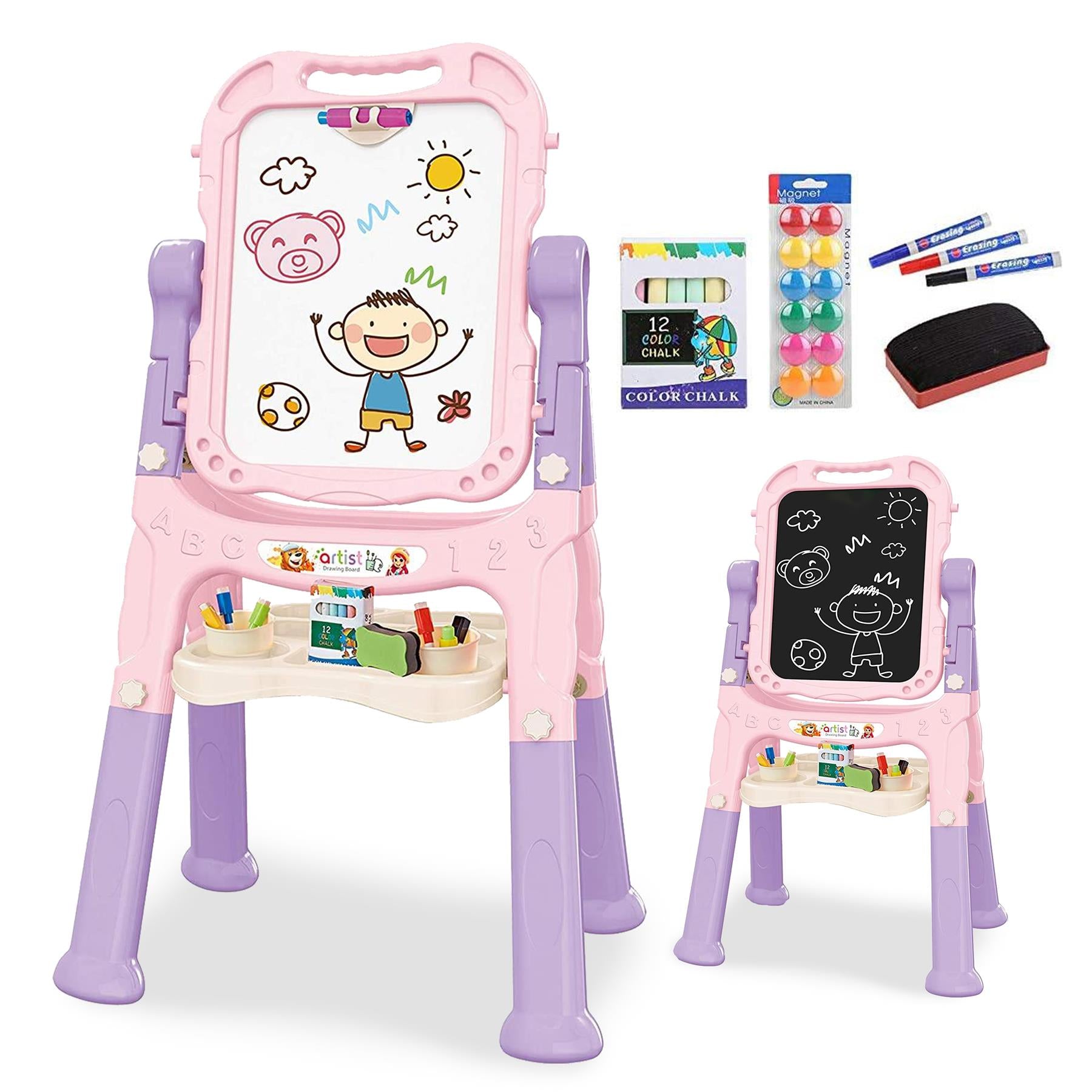 Pink Folding Double-Sided Magnetic Drawing Board by The Magic Toy Shop - The Magic Toy Shop