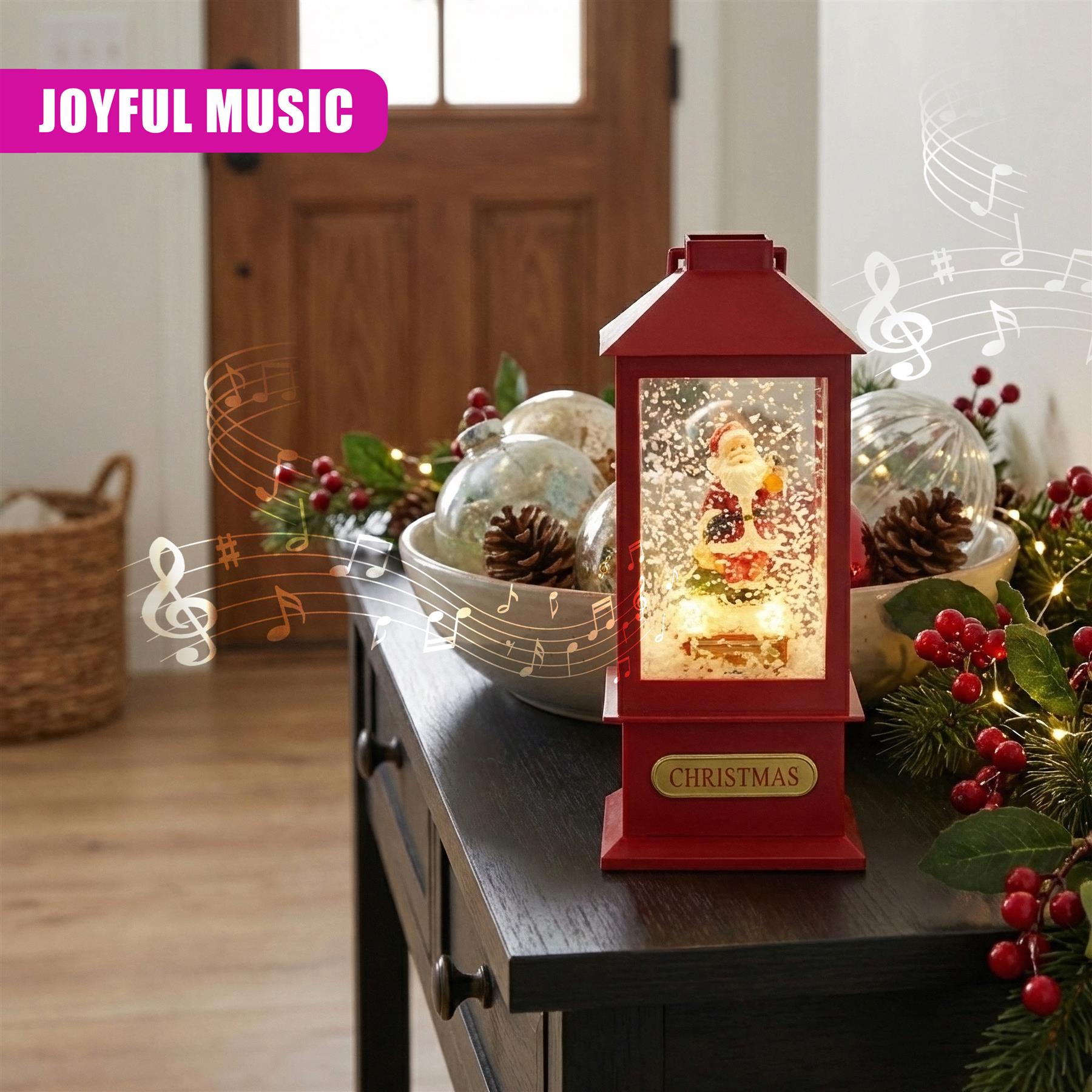 Christmas Lantern With 8 Songs, Light and Snow