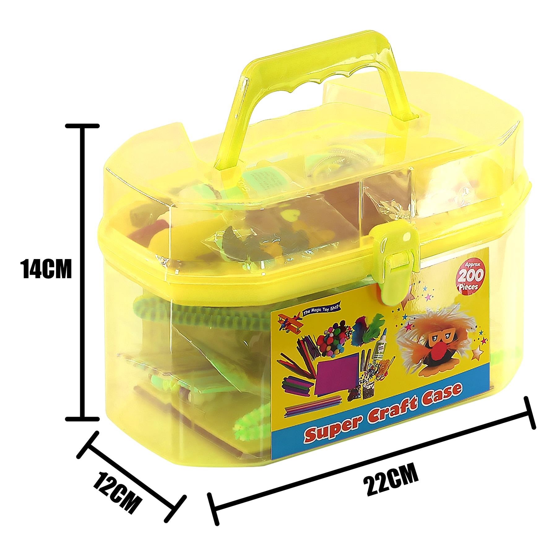 The Magic Toy Shop Yellow Kids Super Craft Carry Case