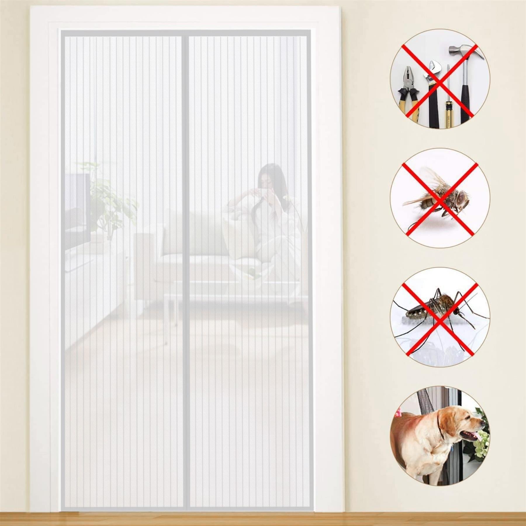 White  Magnetic Insect Door Screen