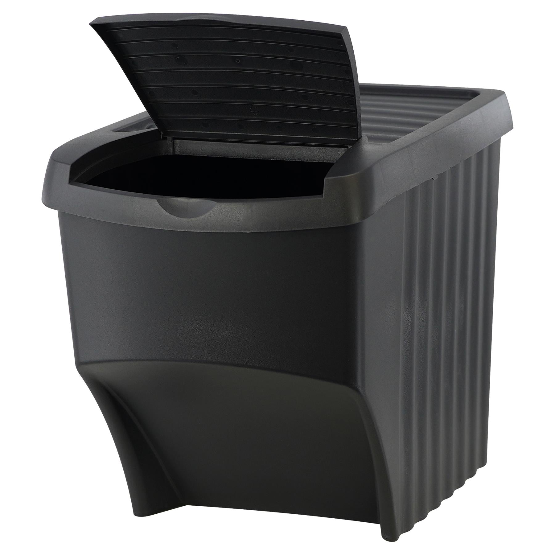 black plastic waste bin - The Magic Toy Shop