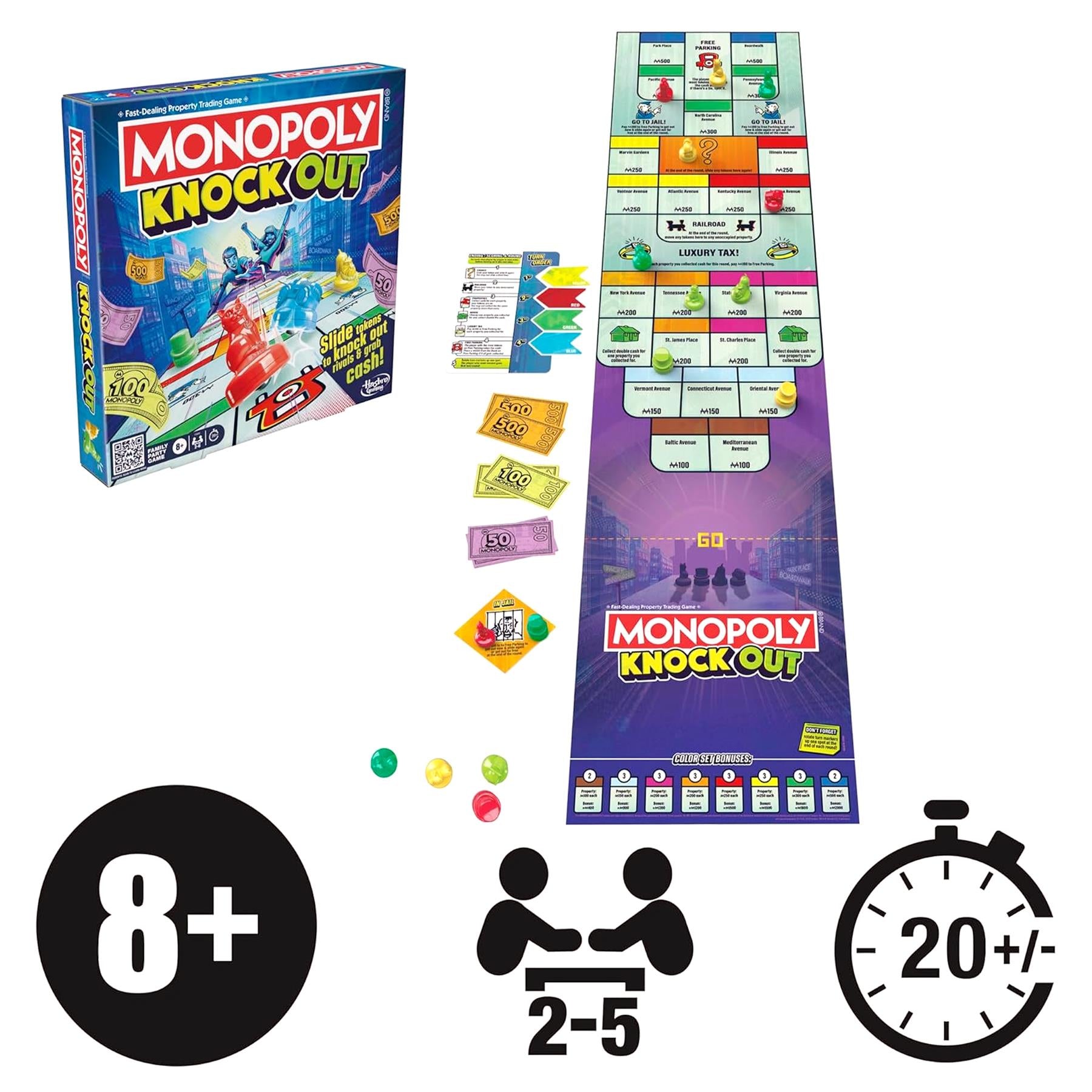 Monopoly Knockout Family Party Game