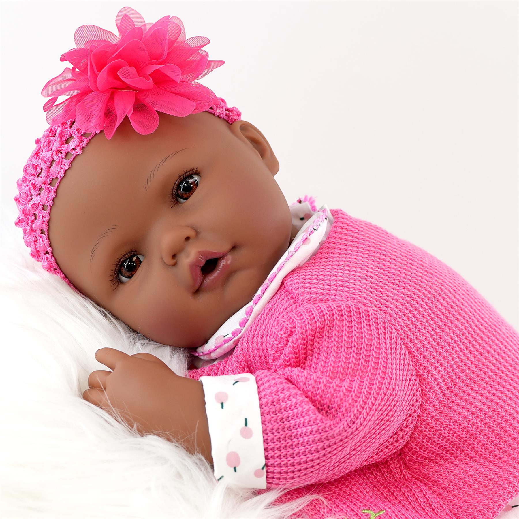 BiBi Black Doll Reborn Ethnic "Blossom" (50 cm / 20") by BiBi Doll - The Magic Toy Shop