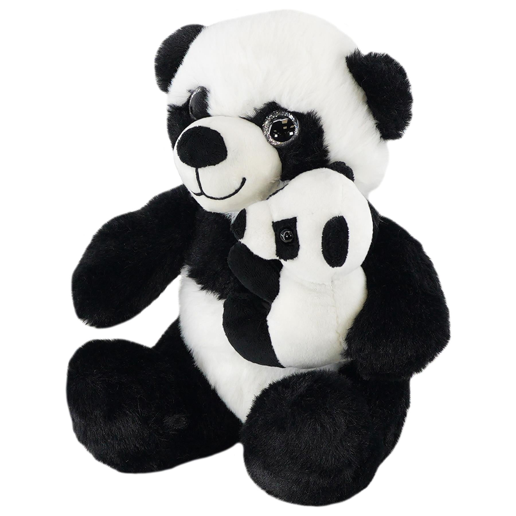 9.5" Mum & Baby Panda Soft Toy