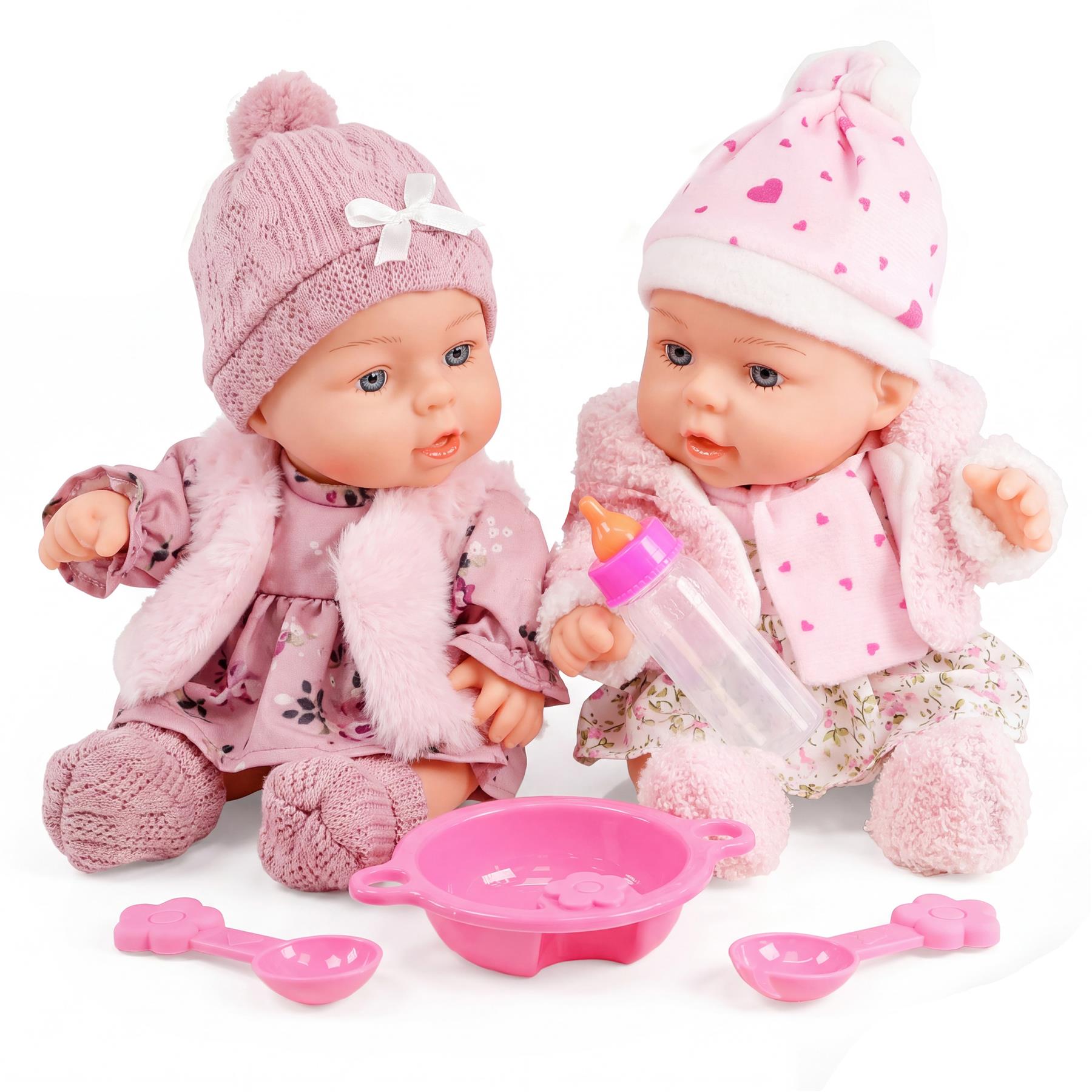BiBi Twin Baby Dolls "Ella & Emma" (25 cm / 10")